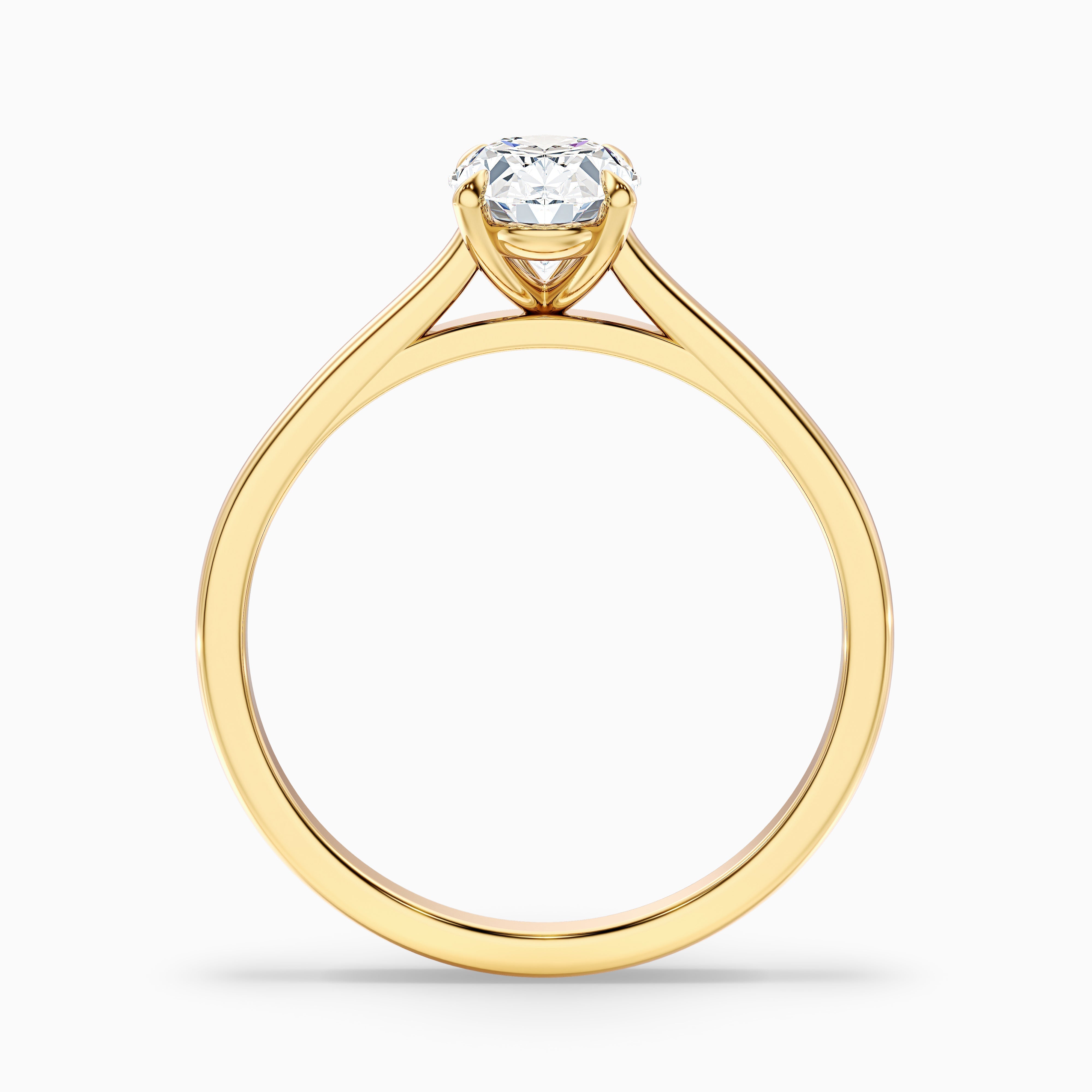 Love 2.5 Carat Oval Solitaire Moissanite Diamond Ring in 18k White Gold