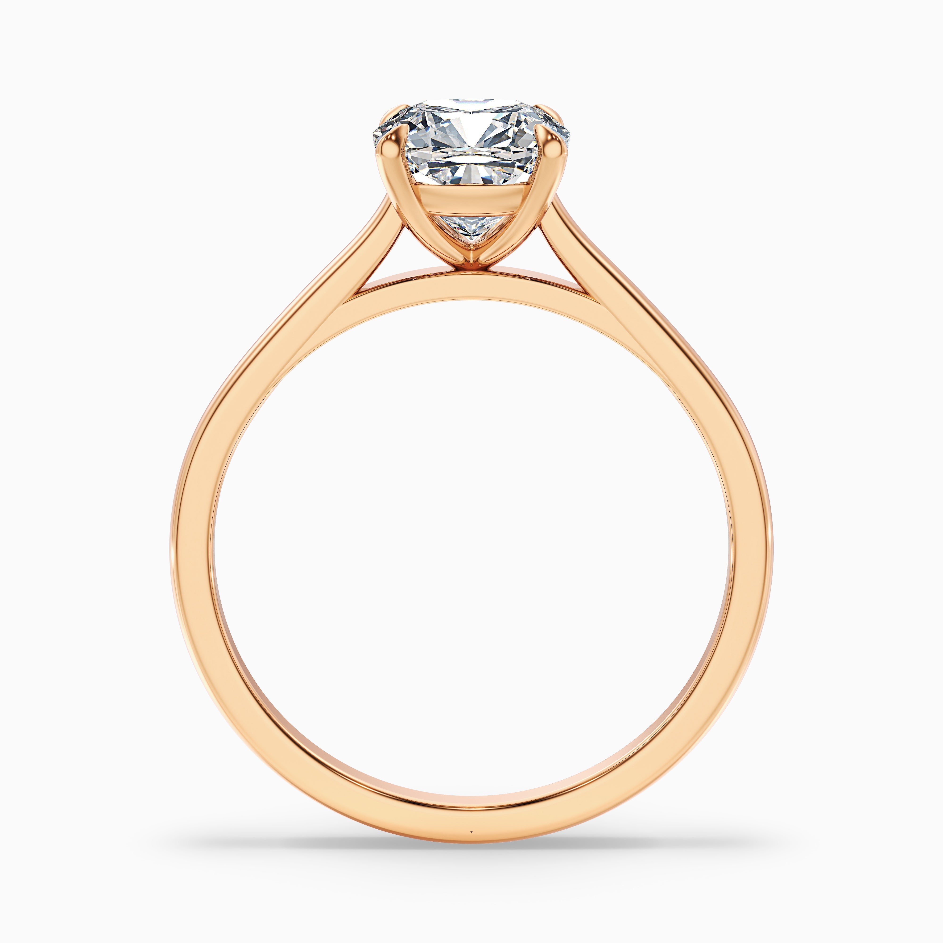 Aisha 2.5 Carat Cushion Cut Solitaire Moissanite Diamond Ring in Platinum