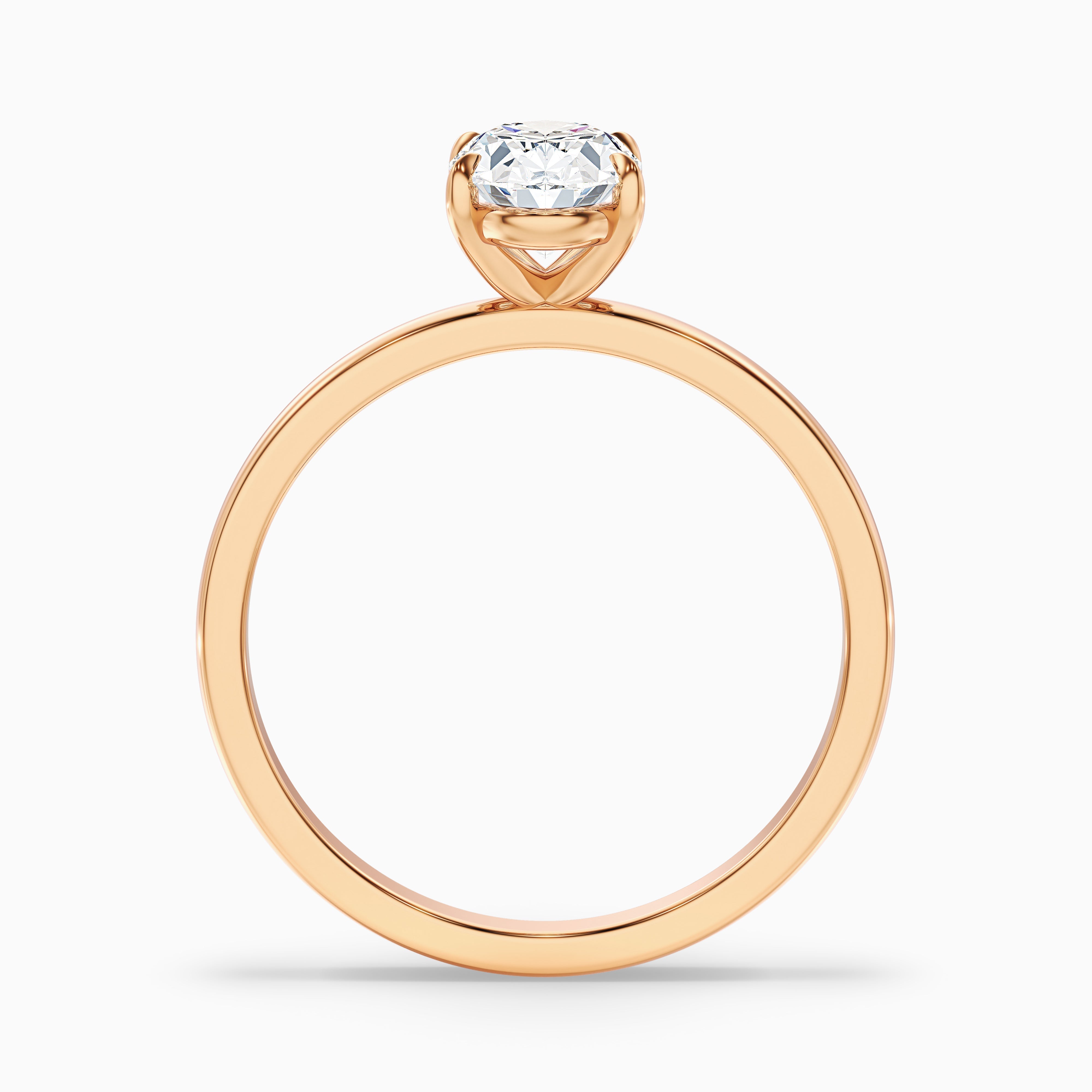 Hailey 3.5 Carat Oval Cut Solitaire Lab Grown Engagement Ring in 10k Yellow Gold
