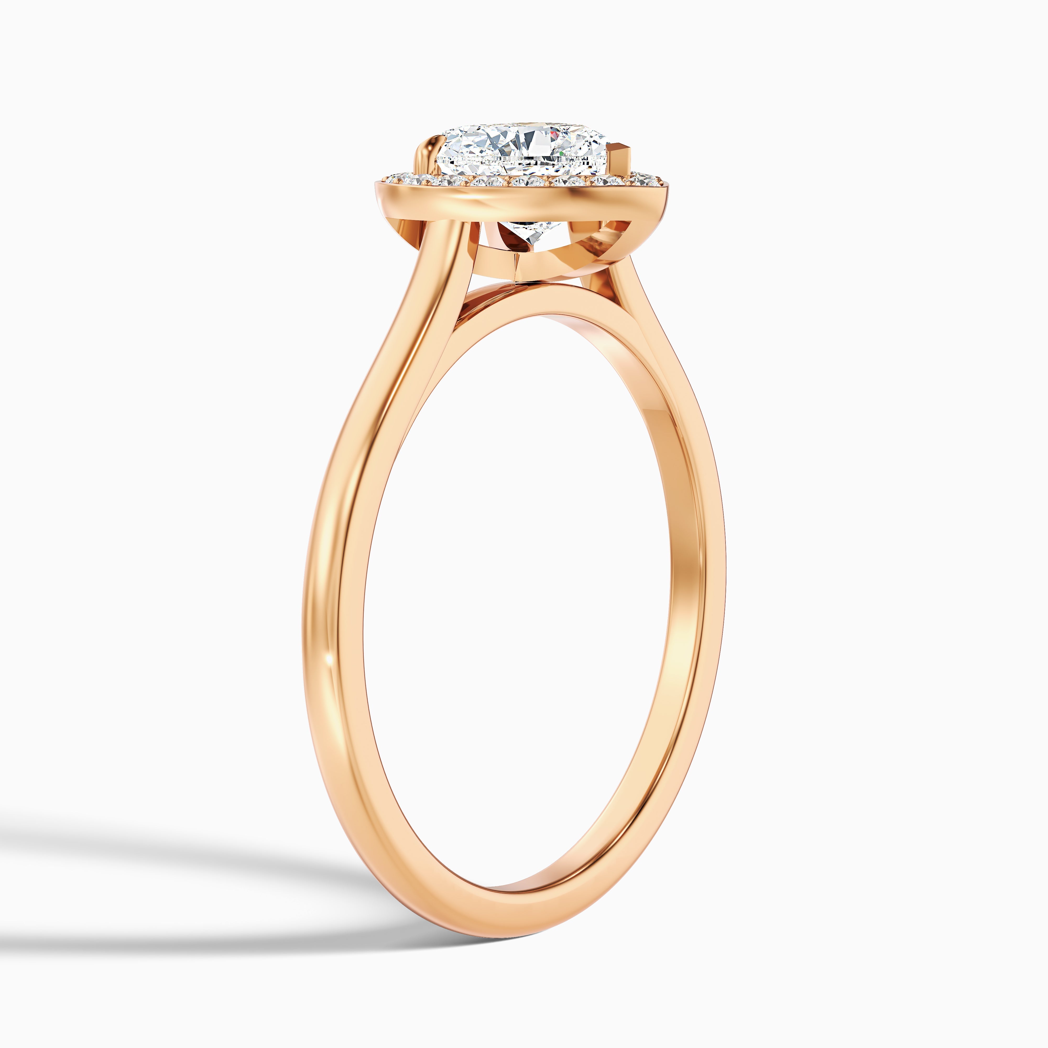 Nyla 5 Carat Heart Halo Moissanite Engagement Ring in 10k White Gold