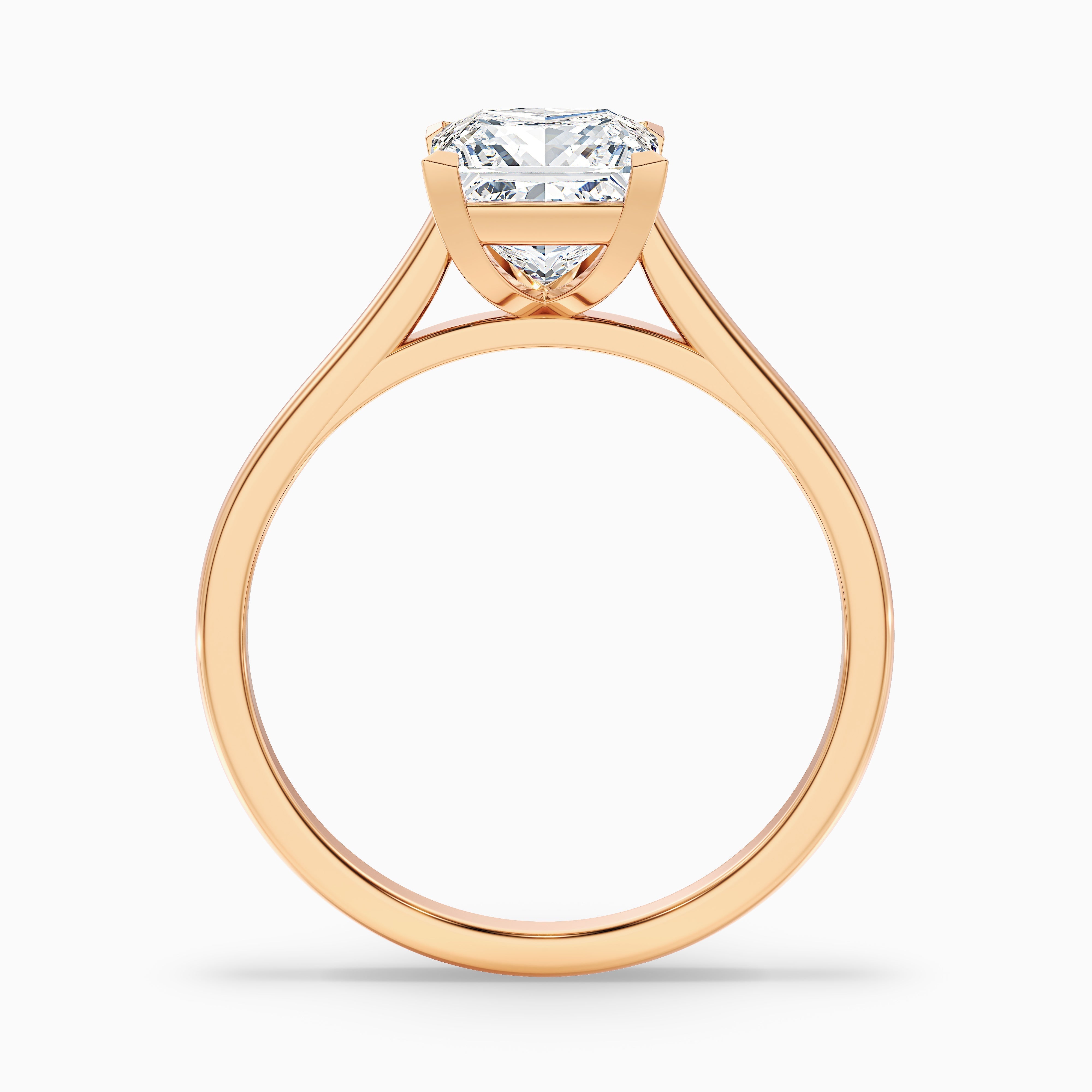 Lux 4.5 Carat Princess Cut Solitaire Moissanite Engagement Ring in Platinum