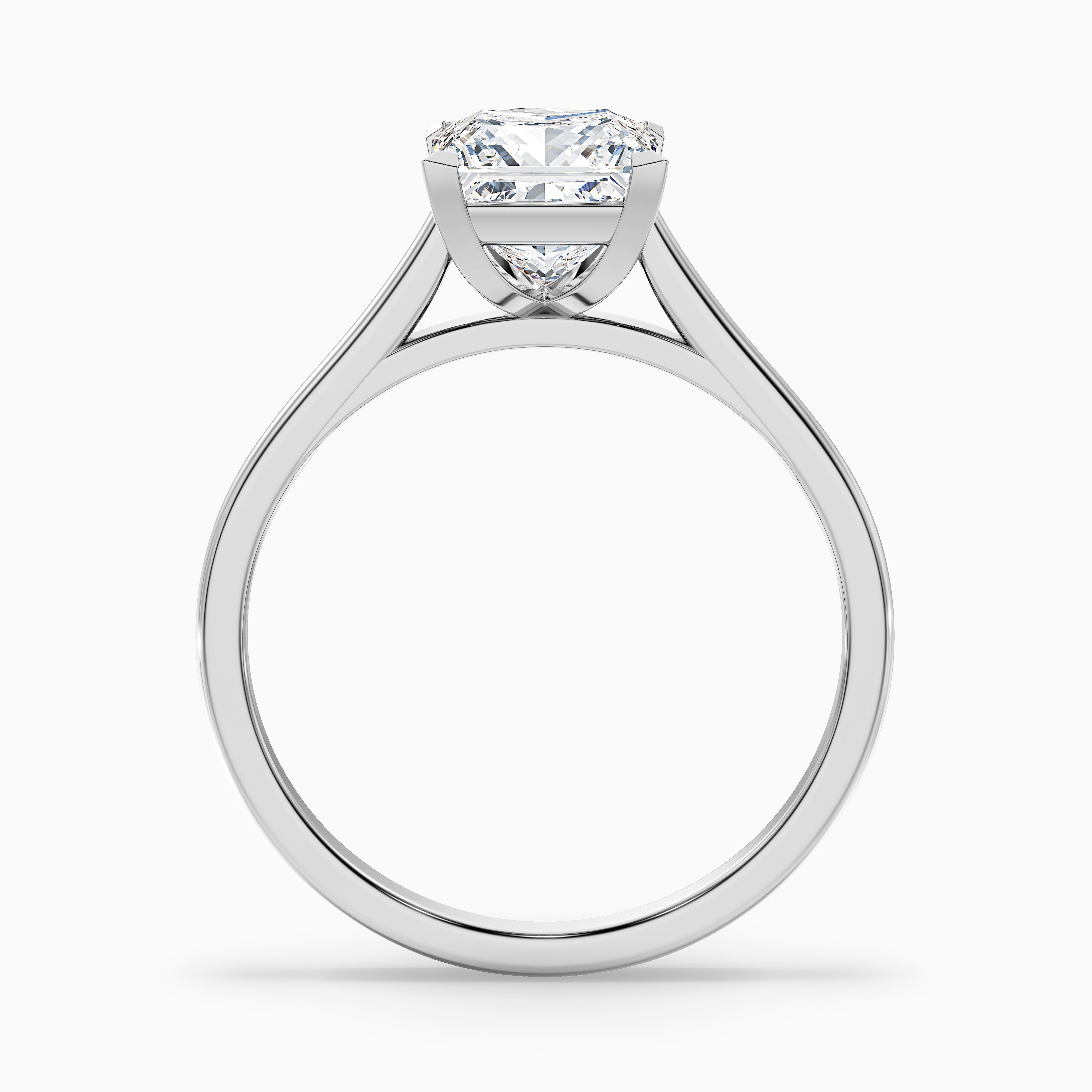 Lux 1.5 Carat Princess Cut Solitaire Moissanite Engagement Ring in 925 Sterling Silver