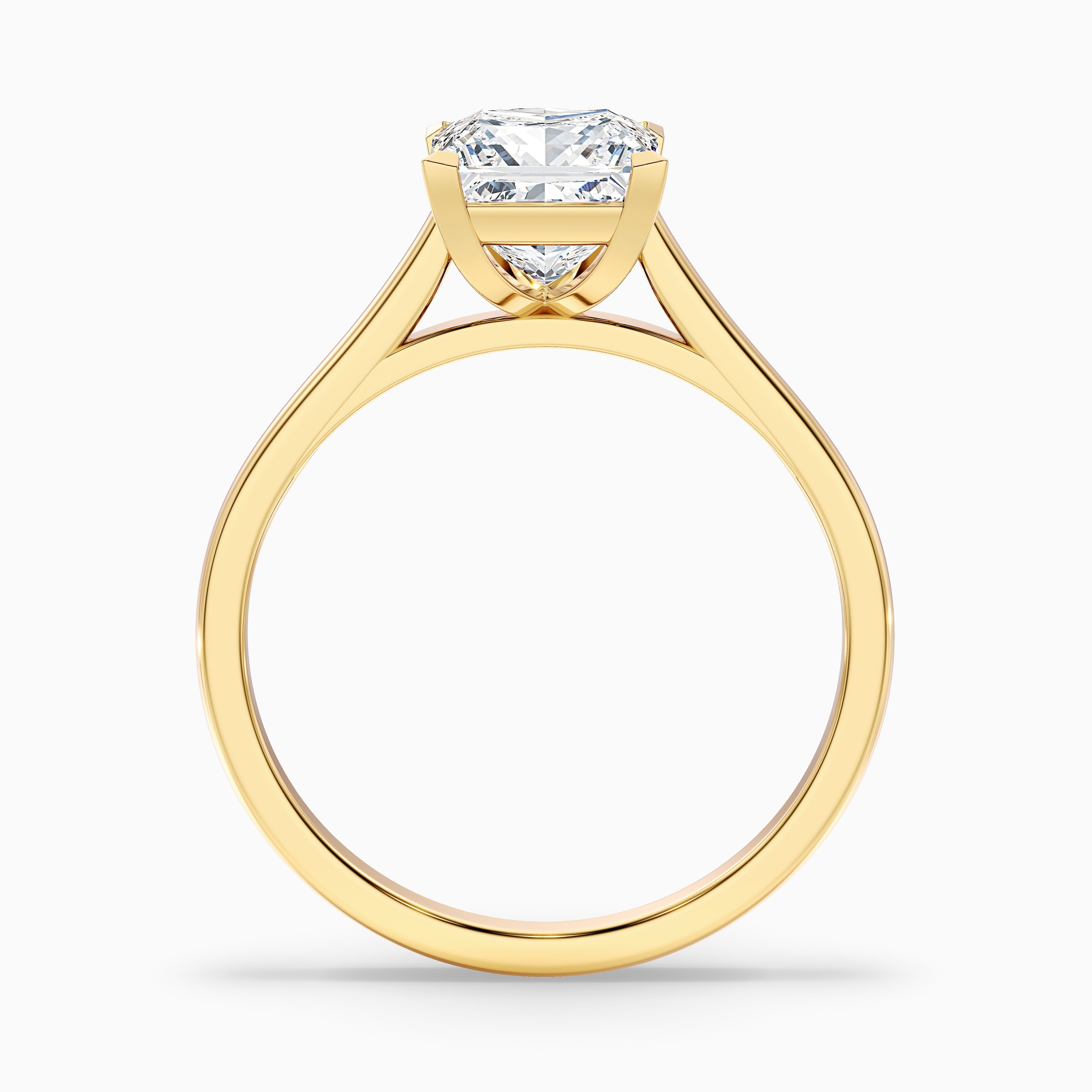 Lux 1.5 Carat Princess Cut Solitaire Moissanite Engagement Ring in 925 Sterling Silver