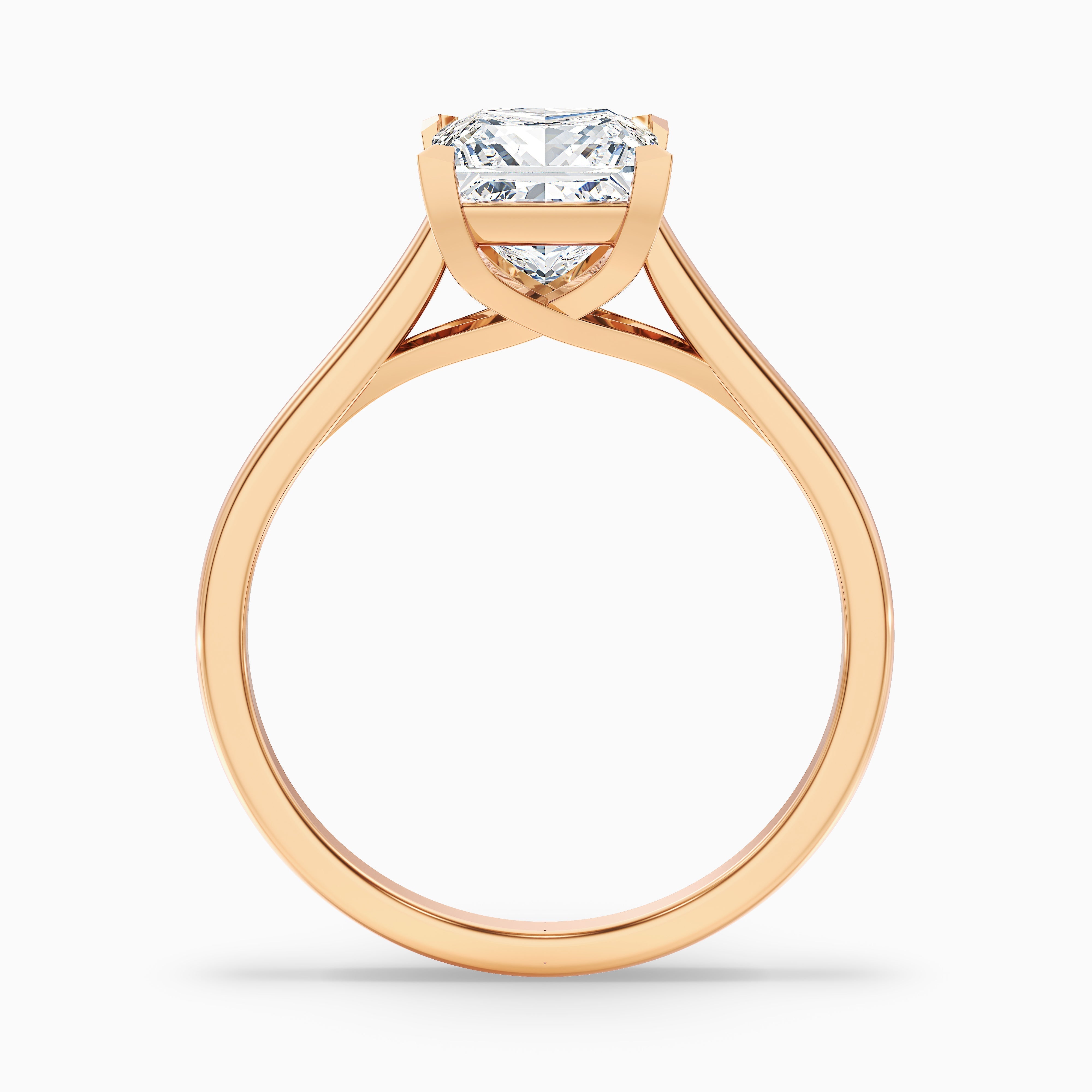 Amaya 4 Carat Princess Cut Solitaire Lab Grown Diamond Ring in 18k White Gold