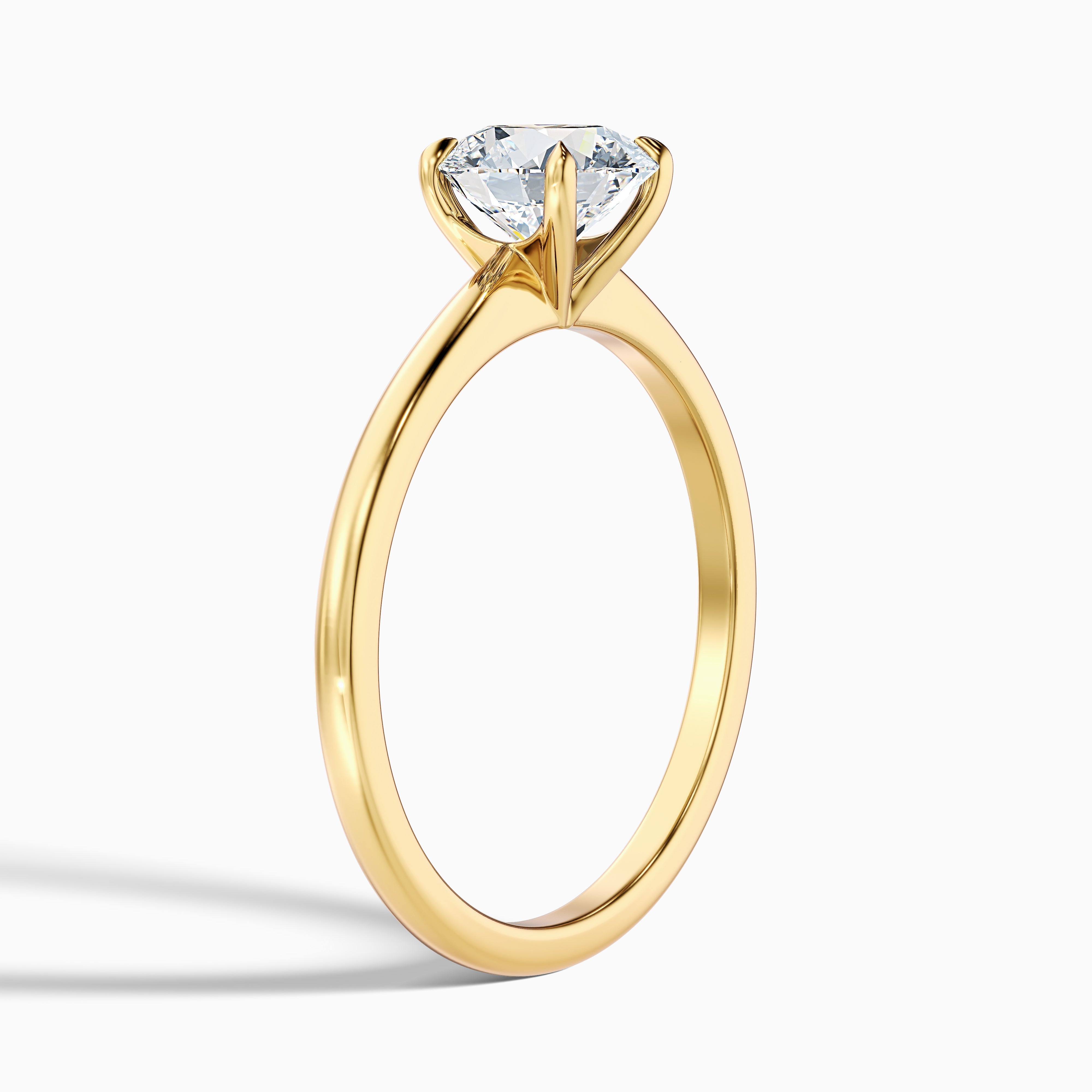 Diana 2 Carat Round Solitaire Lab Grown Diamond Ring in 18k White Gold