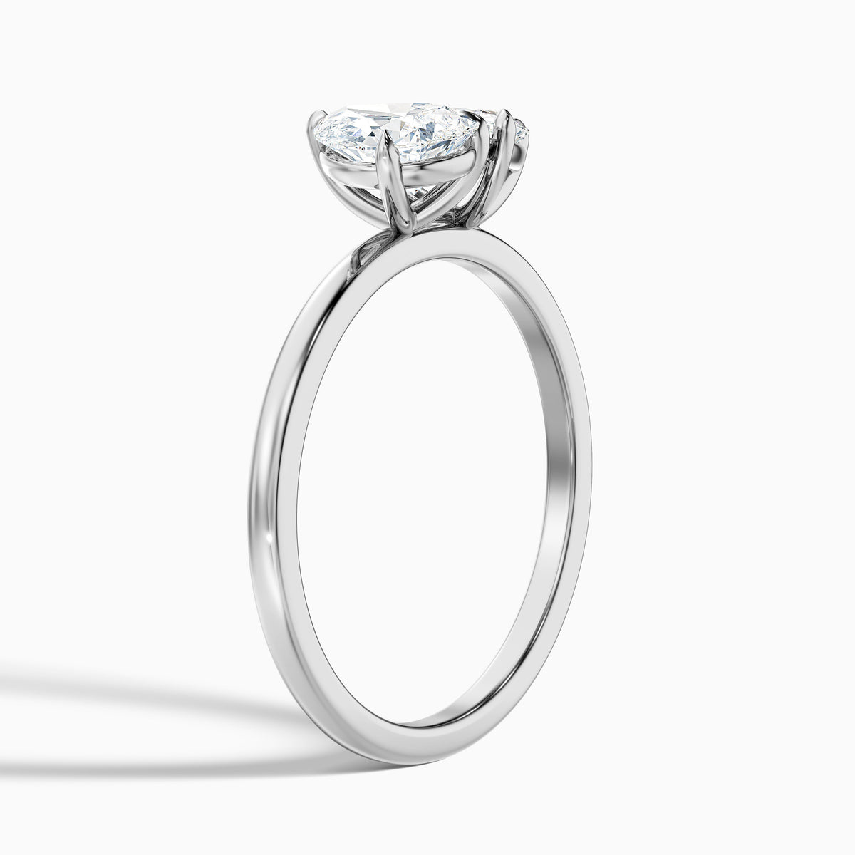 Elsie Toi Et Moi Ring in 14k Rose Gold With Pear and Trillion Cut Two Stone Moissanite Diamond (1.5 Ct. Tw.)