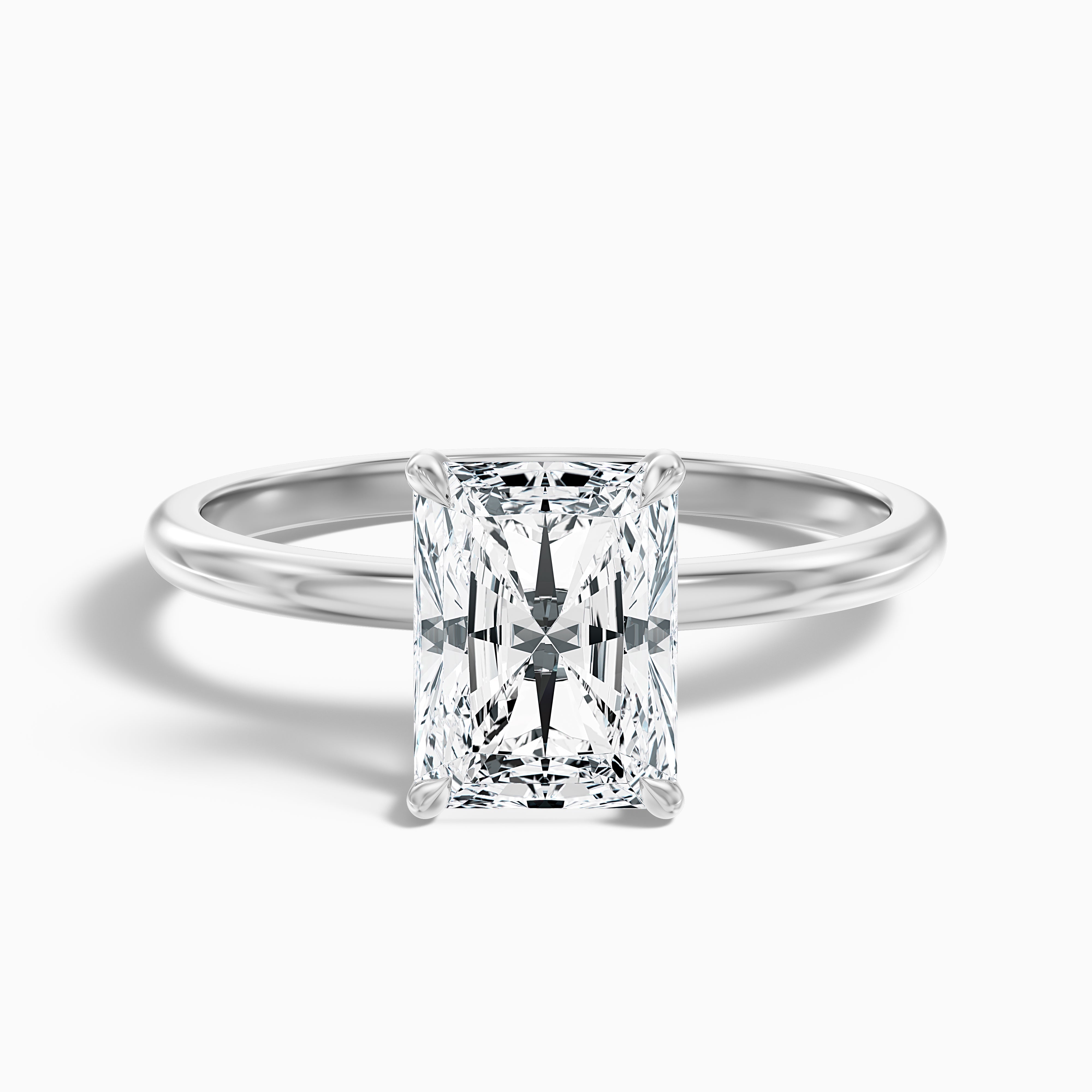 Bonnie 4.5 Carat Radiant Cut Hidden Halo Lab Grown Diamond Ring in 18k Yellow Gold
