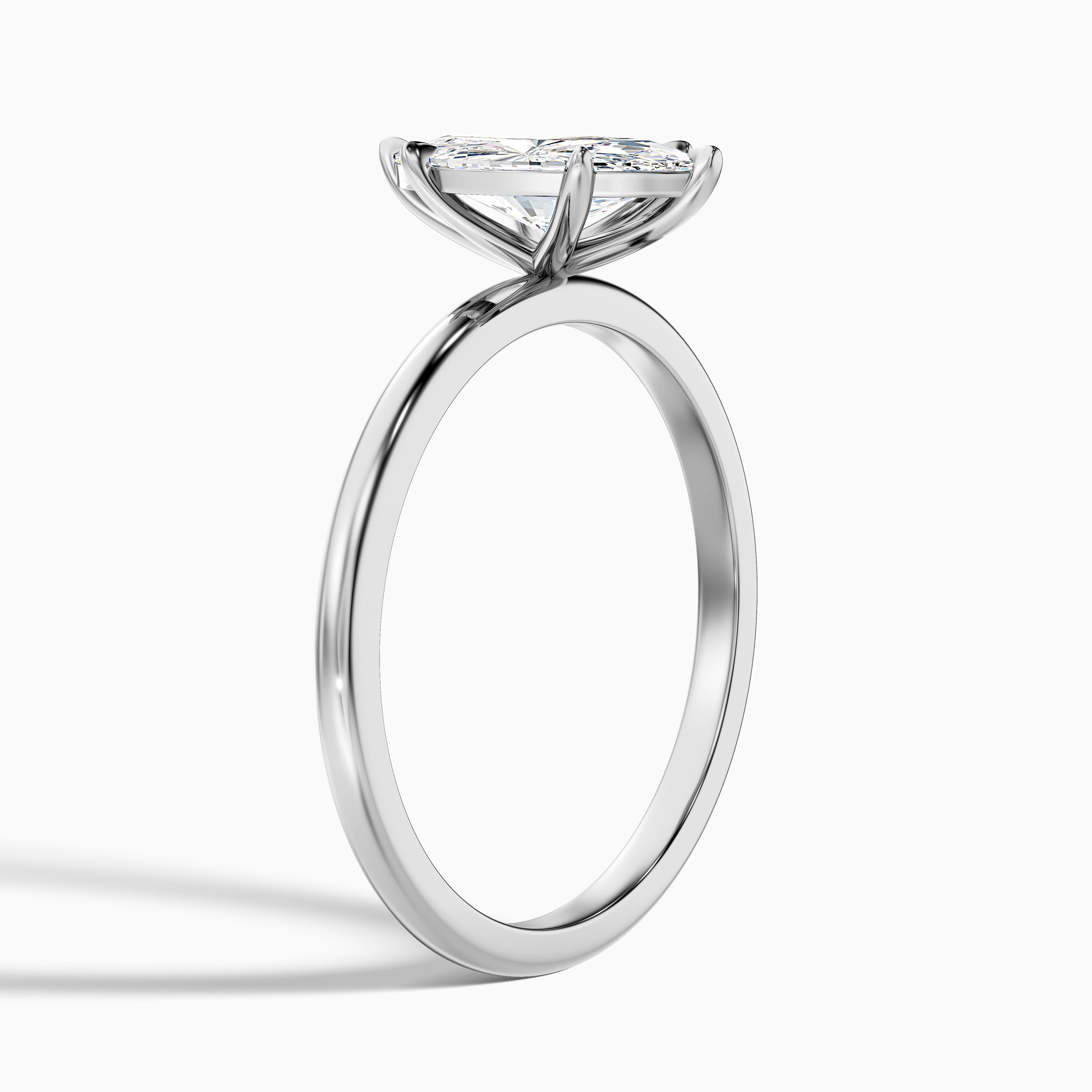 Quinn 5 Carat Marquise Cut Solitaire Moissanite Engagement Ring in 14k Yellow Gold