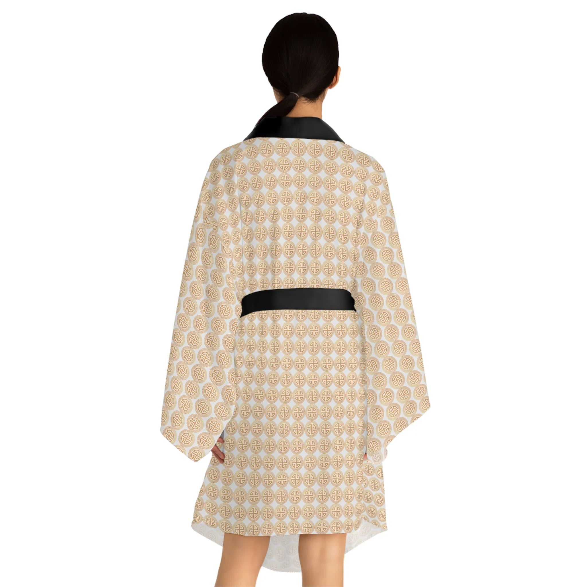 Santorini Long Sleeve Kimono Robe Printify