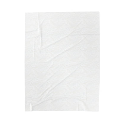 Luxlife Brands White Velveteen Plush Blanket Printify