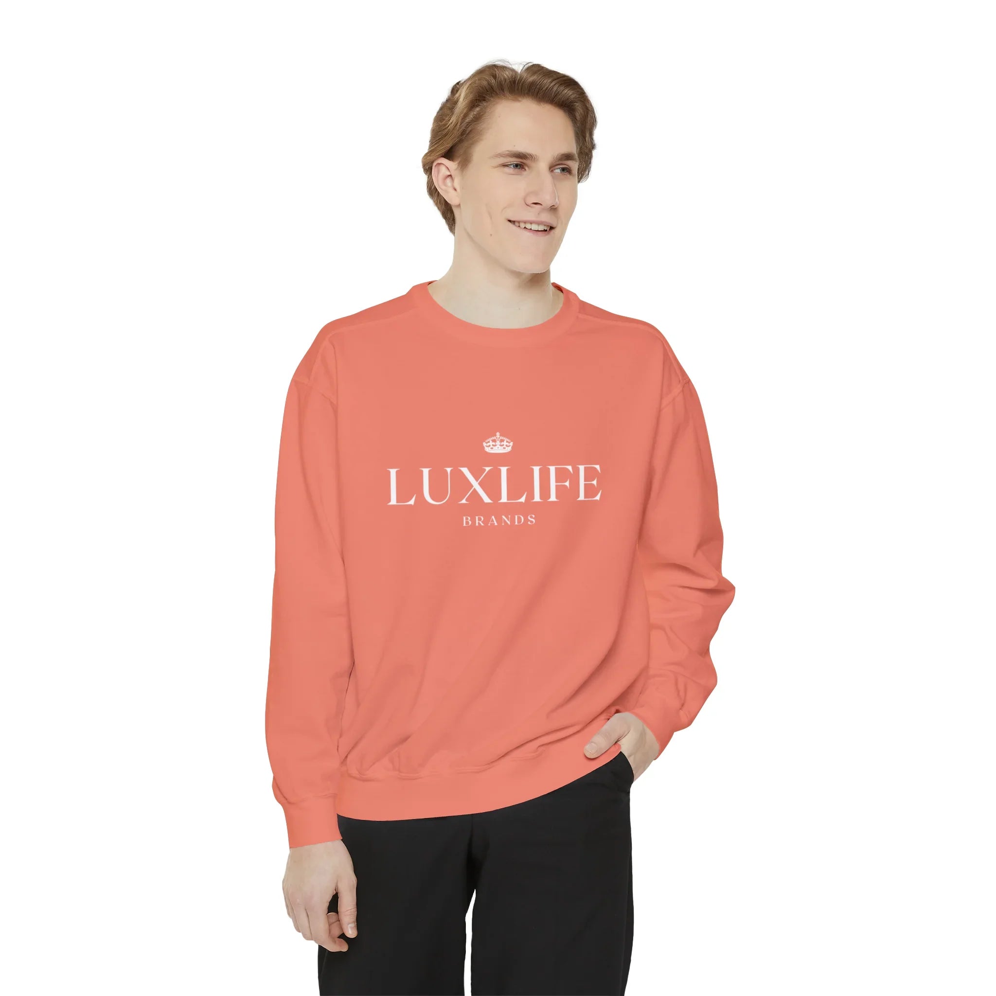 Luxlife Brands Garment-Dyed Sweatshirt Printify
