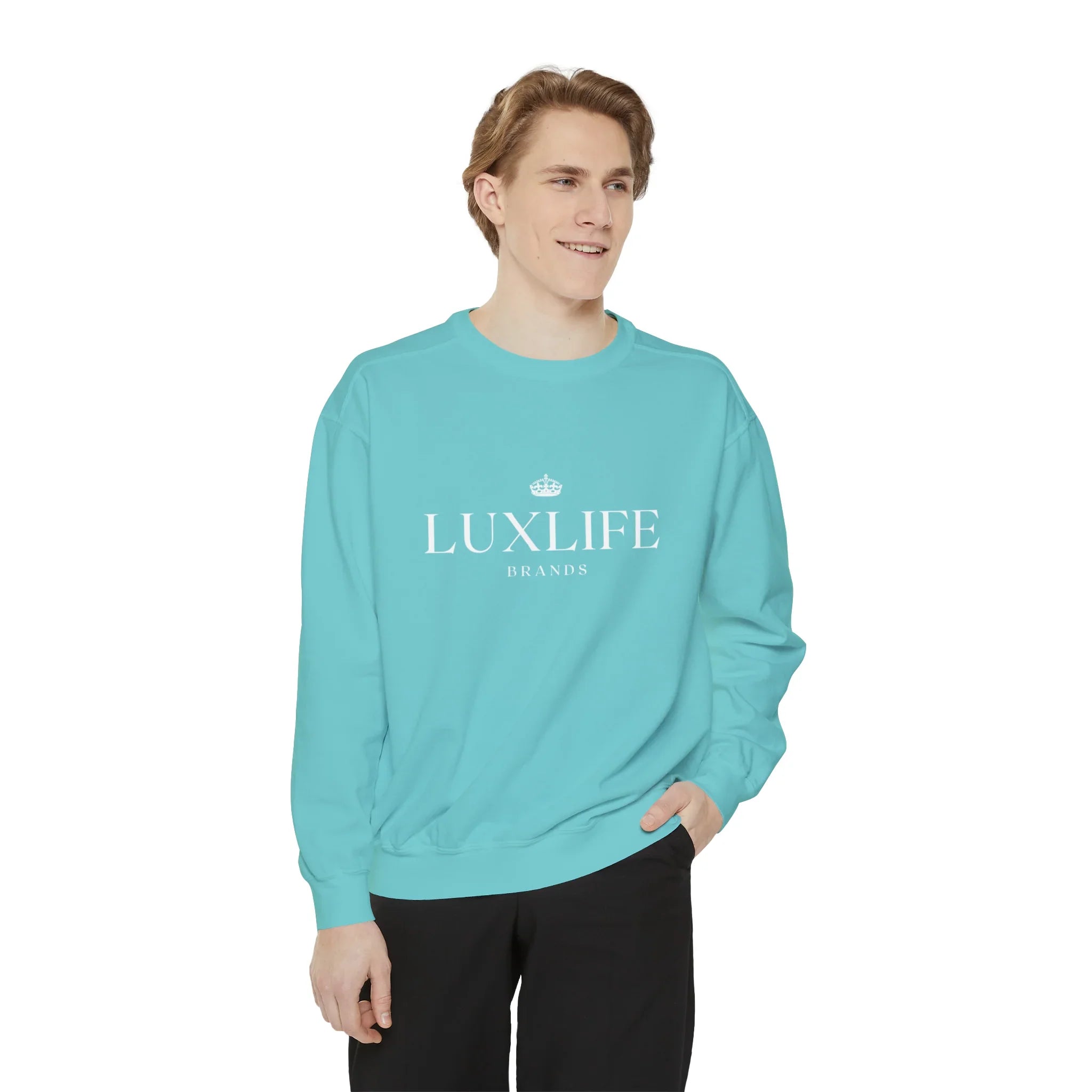 Luxlife Brands Garment-Dyed Sweatshirt Printify