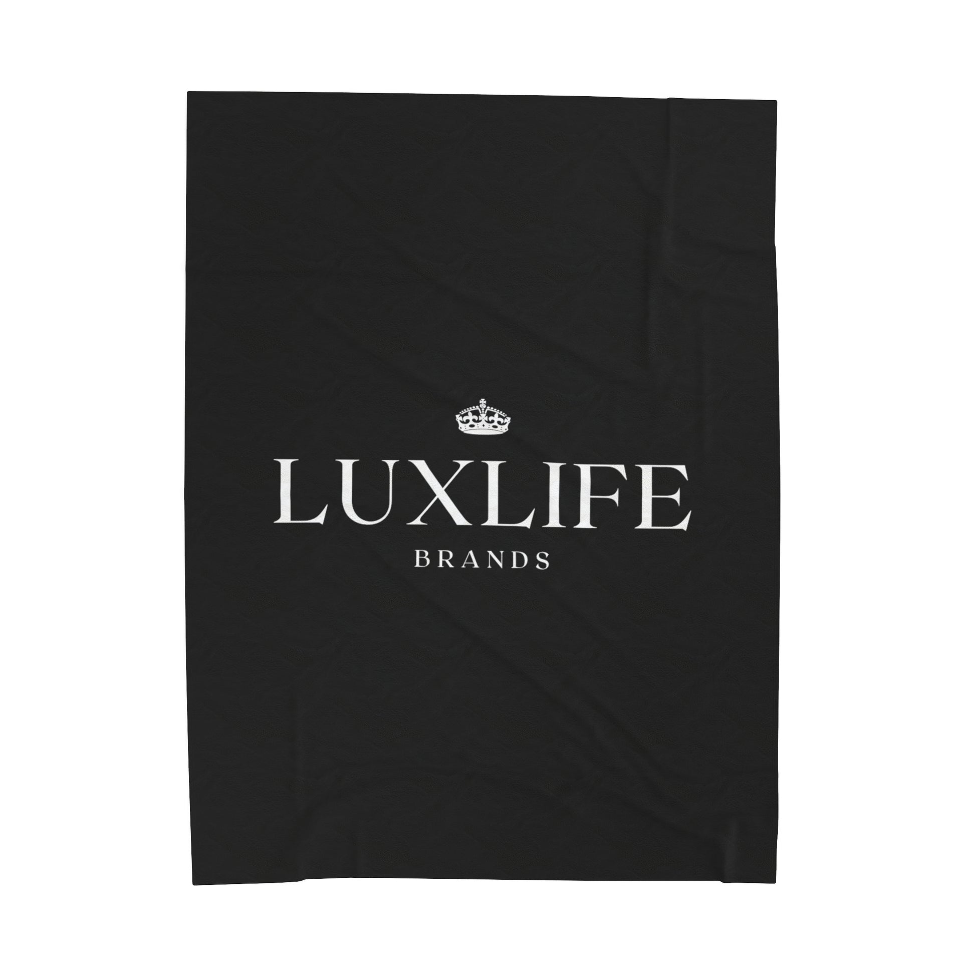 Luxlife Brands Black Velveteen Plush Blanket Printify