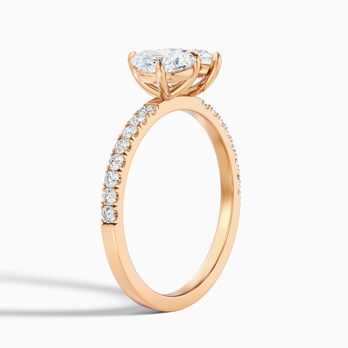Anahi Toi Et Moi Pave Ring in 14k White Gold With Both Pear Two Stone Lab Grown Diamond (3.5 Ct. Tw.)