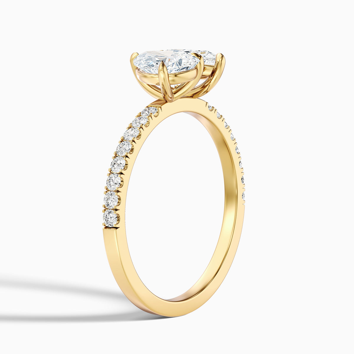 Anahi Toi Et Moi Pave Ring in 14k White Gold With Both Pear Two Stone Lab Grown Diamond (3.5 Ct. Tw.)