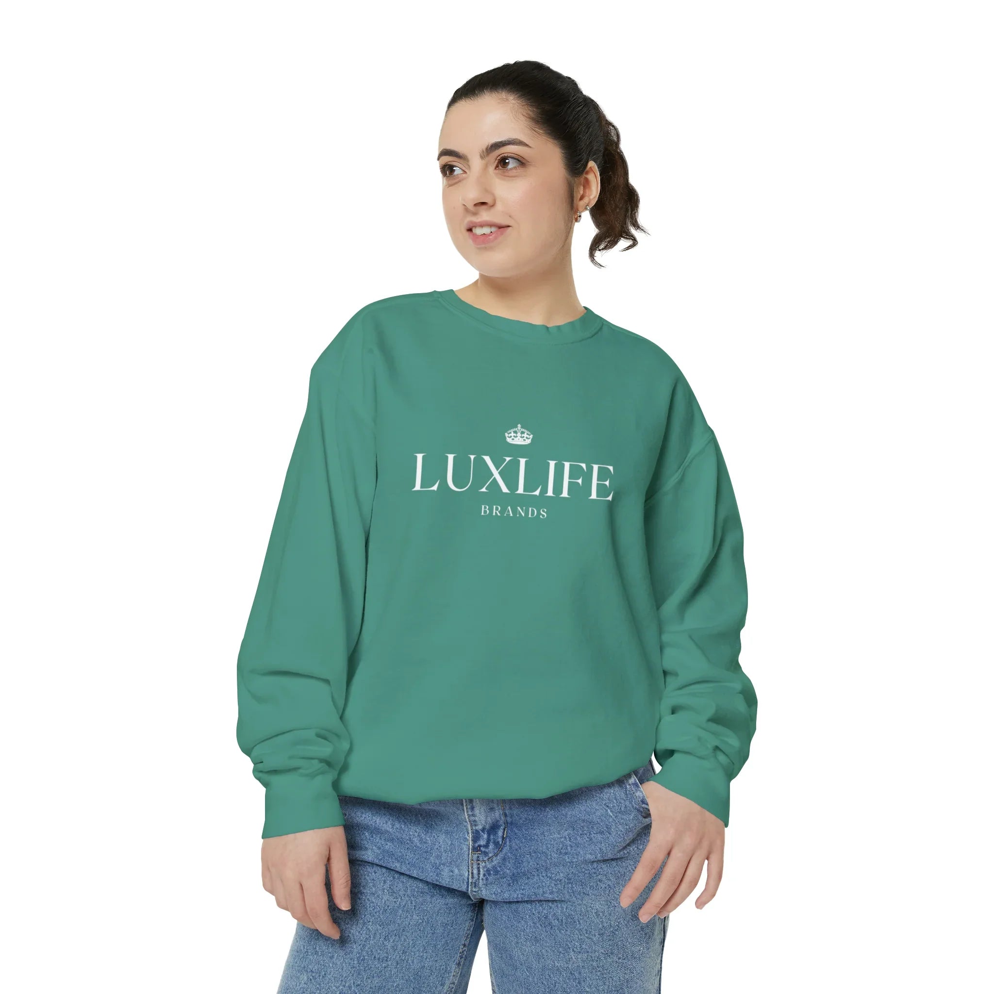 Luxlife Brands Garment-Dyed Sweatshirt Printify