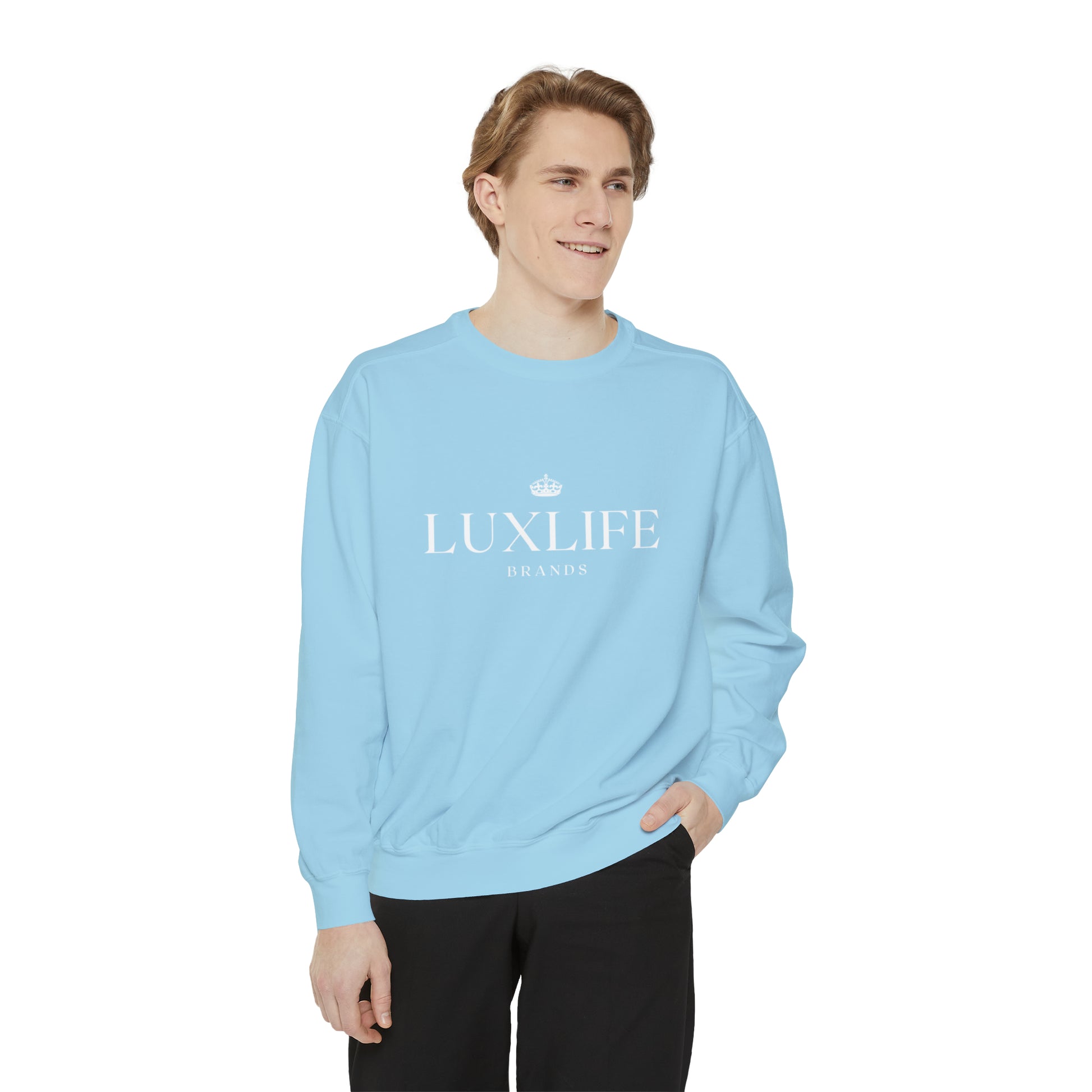 Luxlife Brands Garment-Dyed Sweatshirt Printify