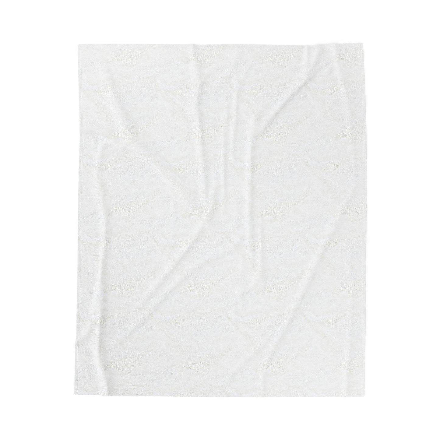 Luxlife Brands White Velveteen Plush Blanket Printify