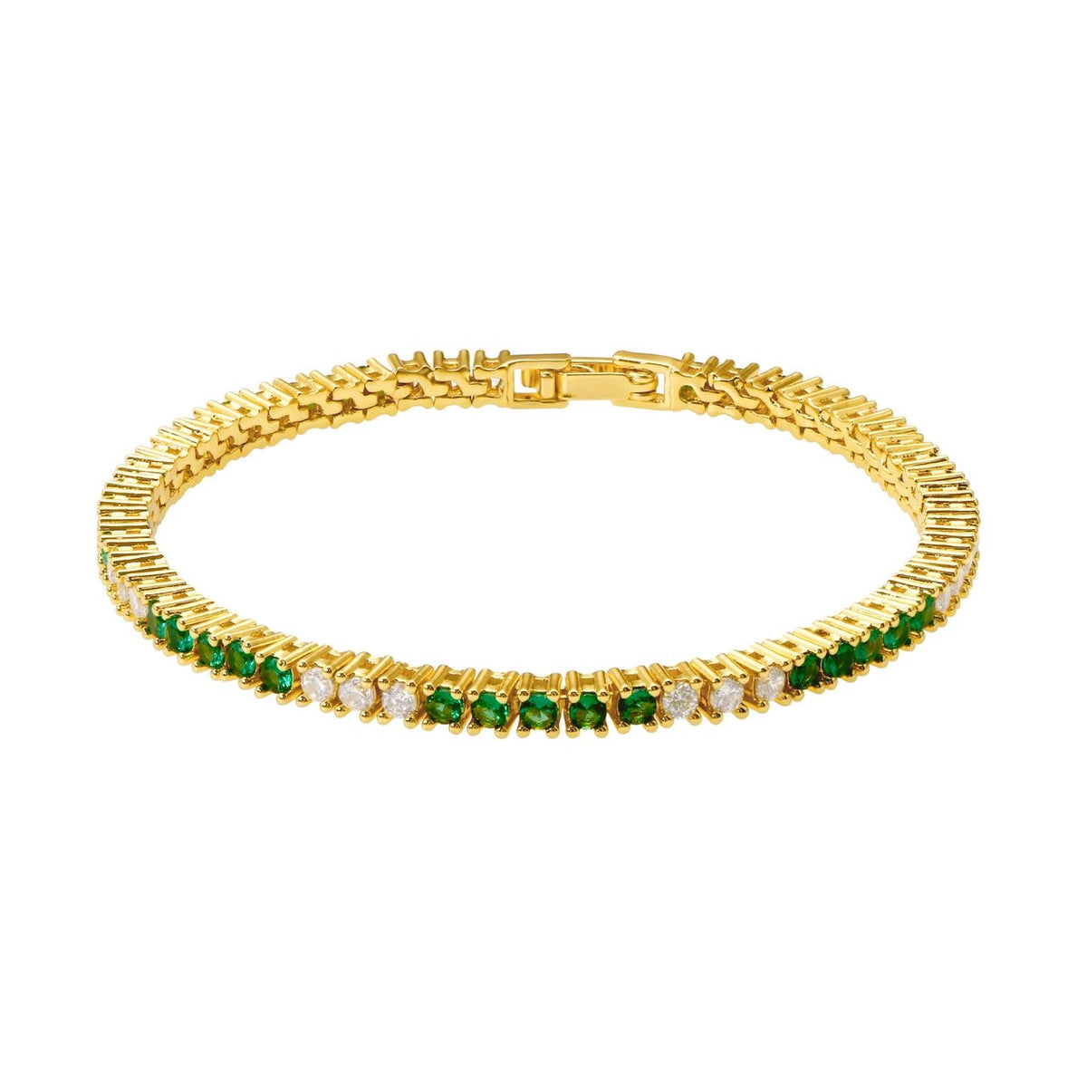 Josephine Palm Tennis Bracelet - Emerald