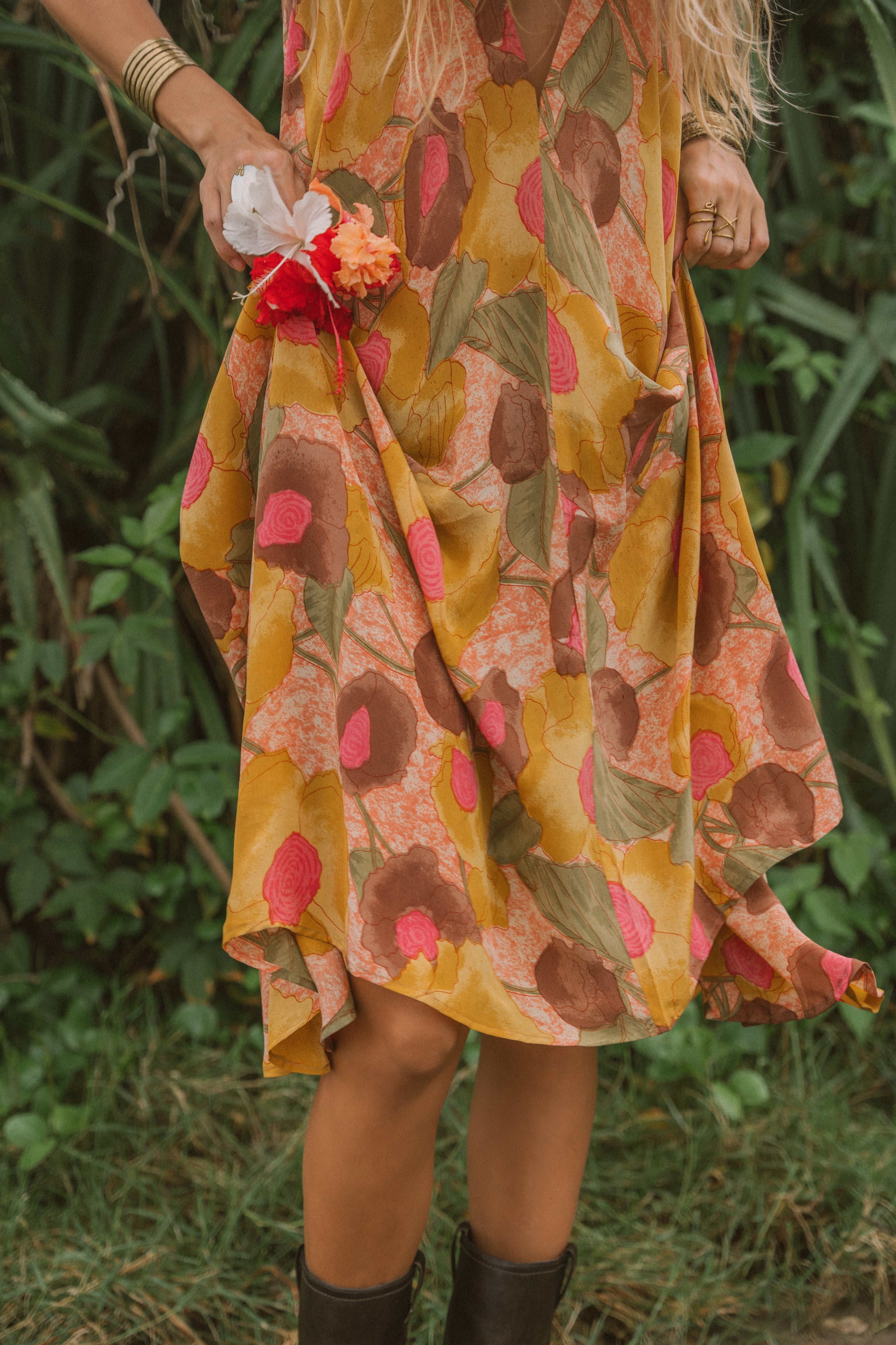 Sun Child Classic Silk Dress - Passionfruit Sun Child