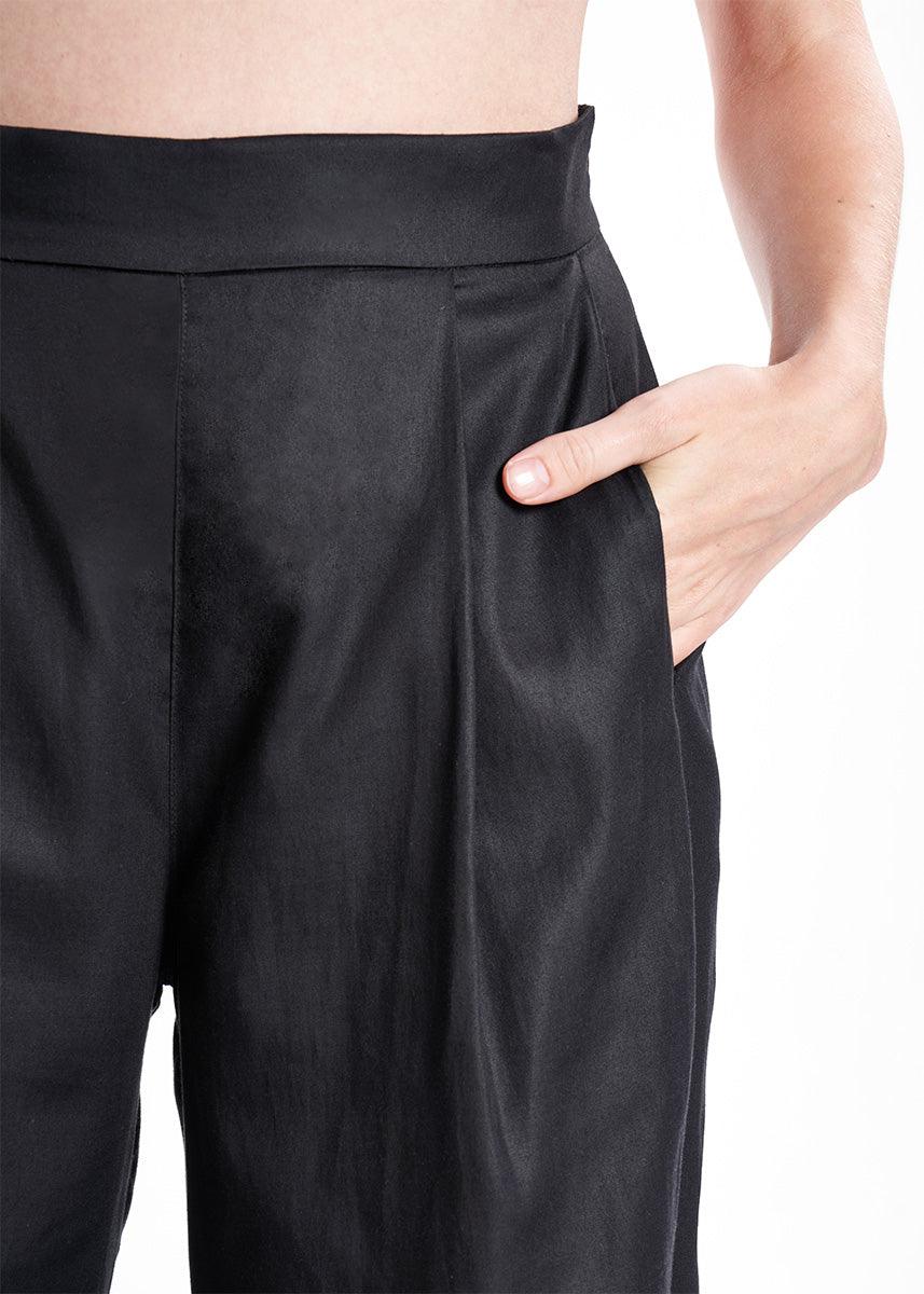 Black Palazzo Tencel Lyocell Pants Aitna ETNA