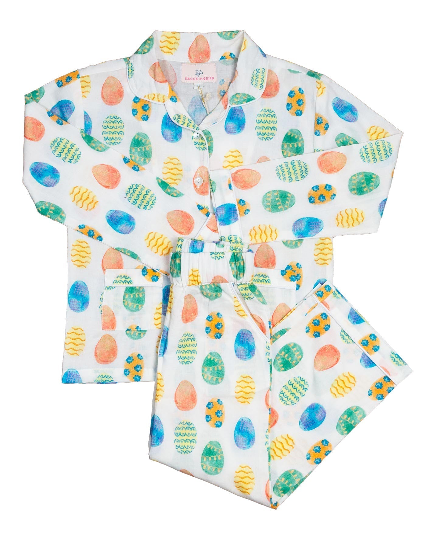 Easter Egg Pajamas in Sherbert-FINAL SALE Smockingbird