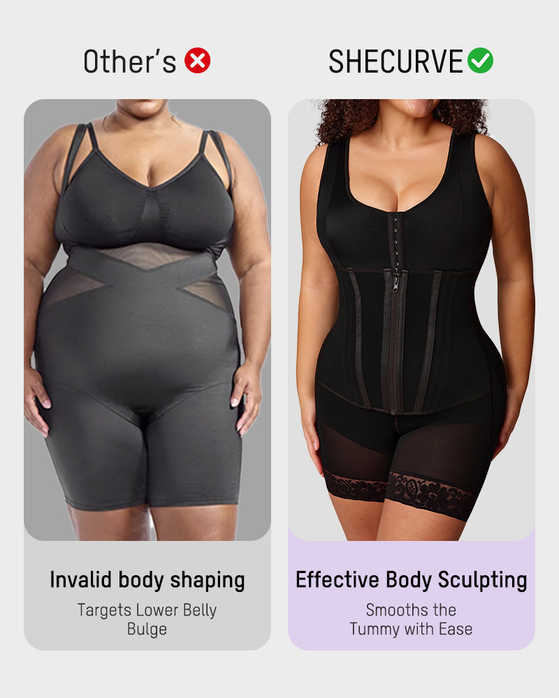 Fajas Colombianas Double Tummy Control Full Body Shapewear SheCurve