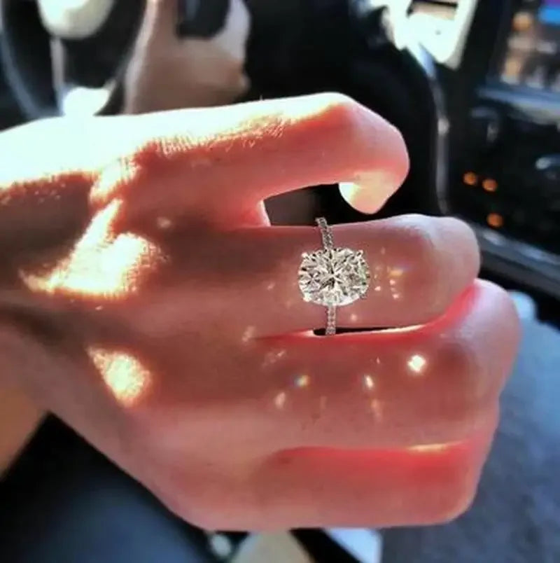 Female Fine ring 925 Sterling silver oval cut 5ct AAAAA Cz stone Engagement Wedding Band Rings for women Bridal Party Jewelry Luxlife Brands