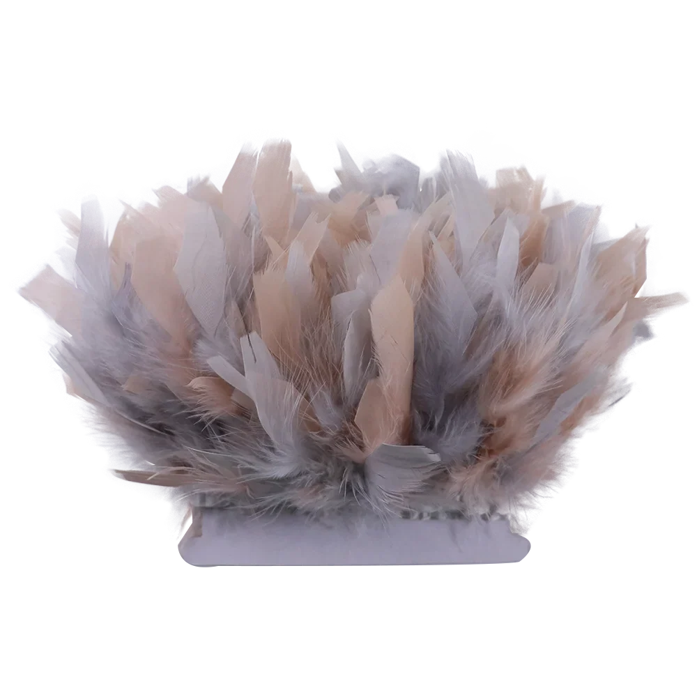 Fluffy Turkey Feathers Trim Ribbon Fringe