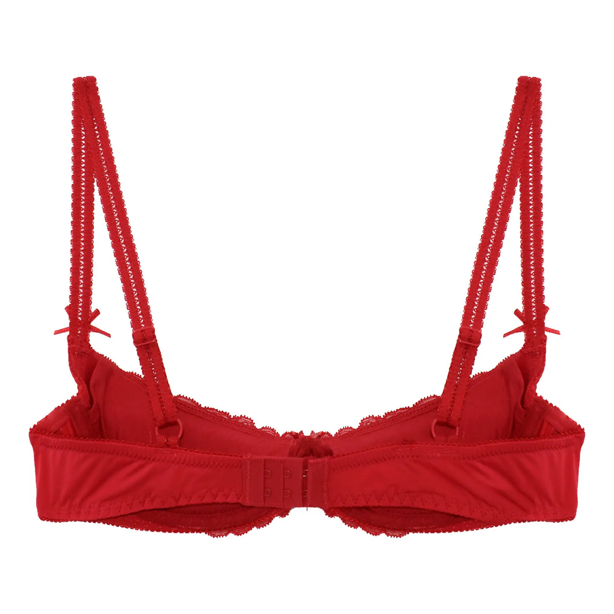 Lace Underwire Half-Cup Push-Up Bra
