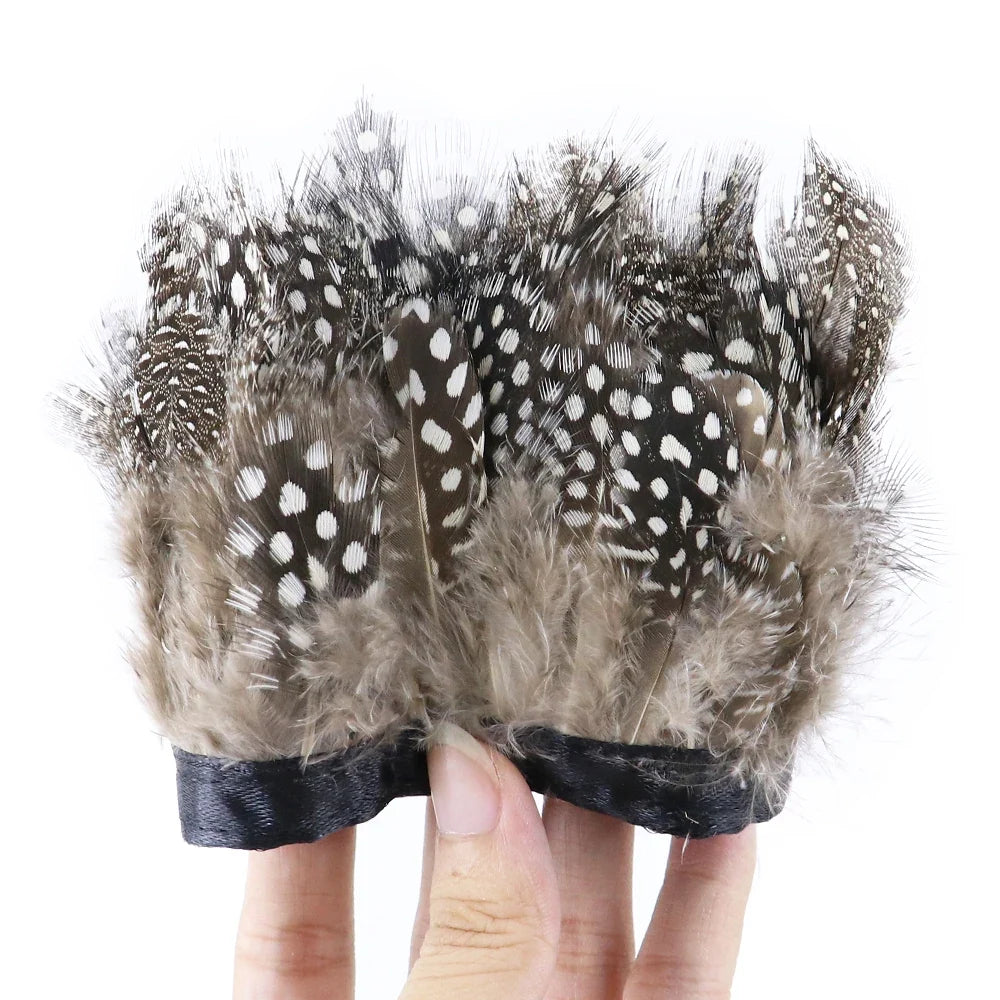 Natural Pearl Feather Fringe Trim 5-8cm
