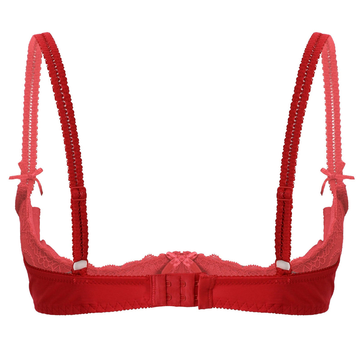 Lace Underwire Half-Cup Push-Up Bra