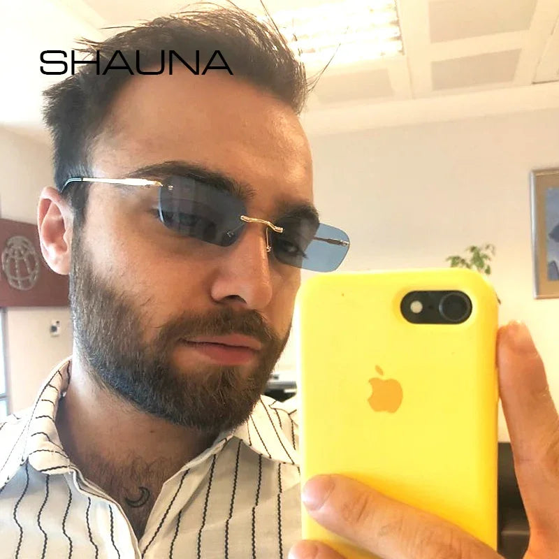 Fashion Rimless Sunglasses UV400 Luxlife Brands