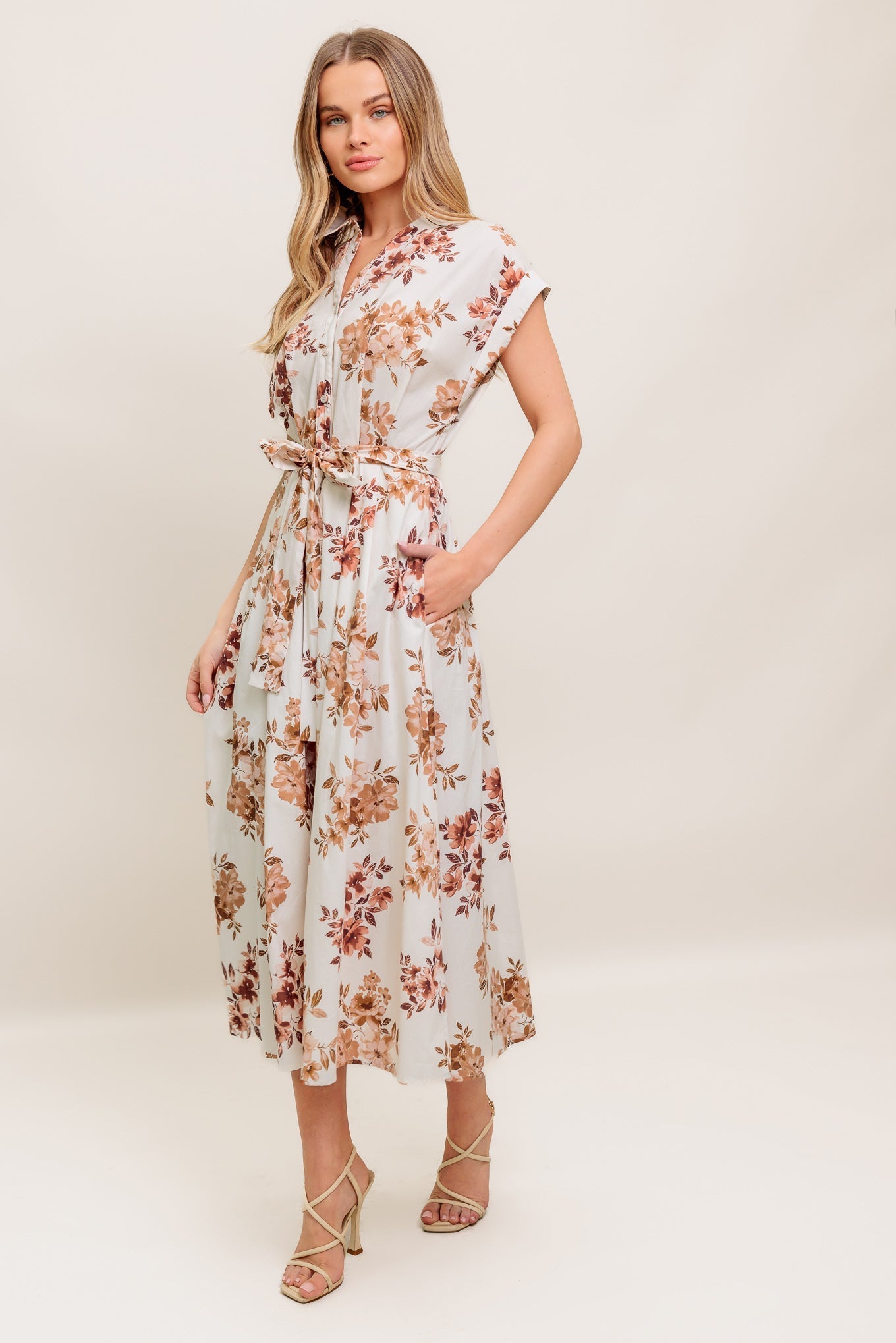 MAPLE GARDEN WOVEN MIDI DRESS Flying Tomato