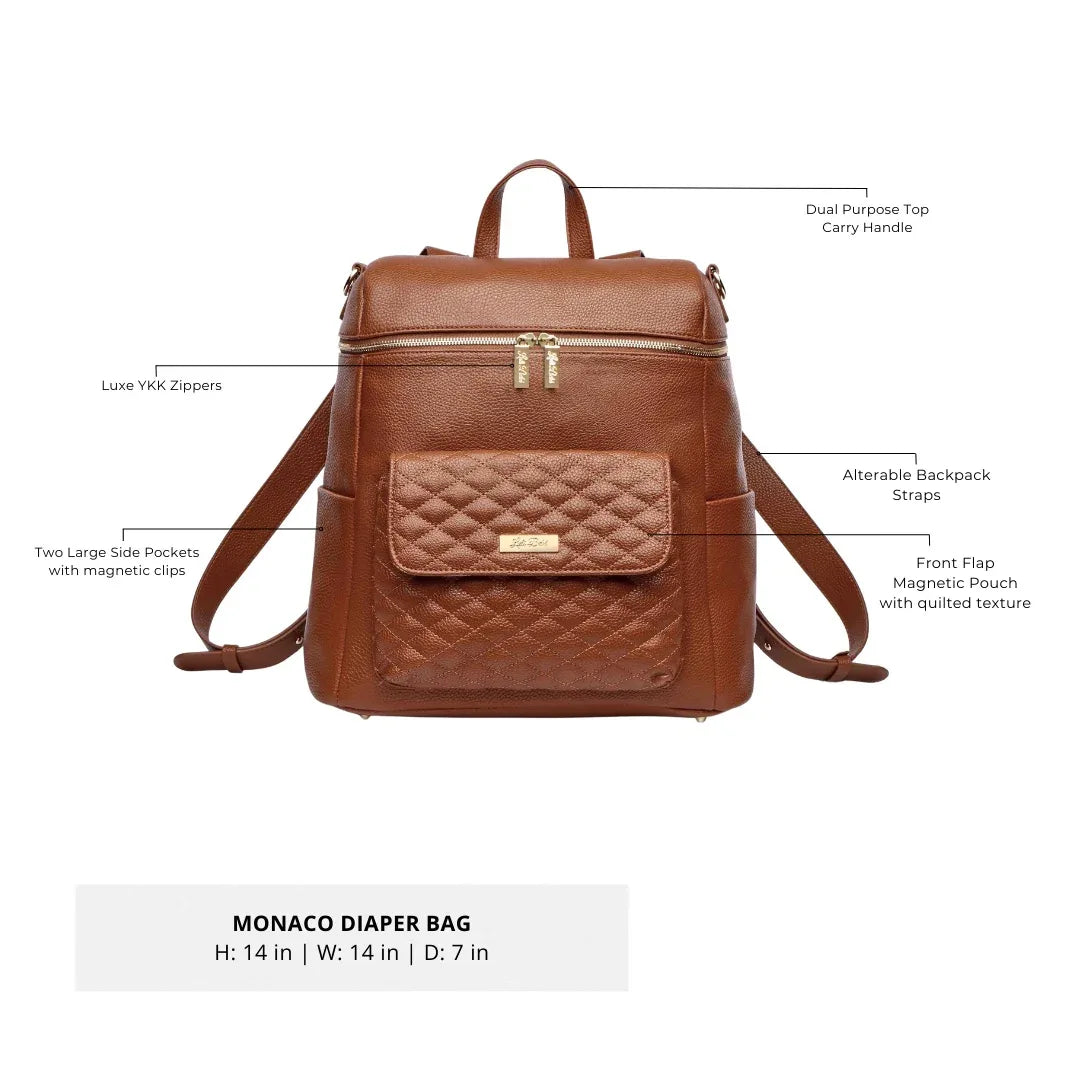 Signature Diaper Bag Caramel Luli Bebe