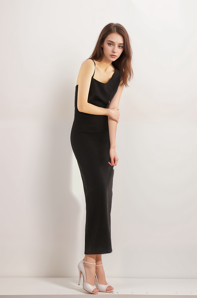 Asymmetrical geometric concept hallowed back pencil skirt satin prom dress SelenaHuanStudio