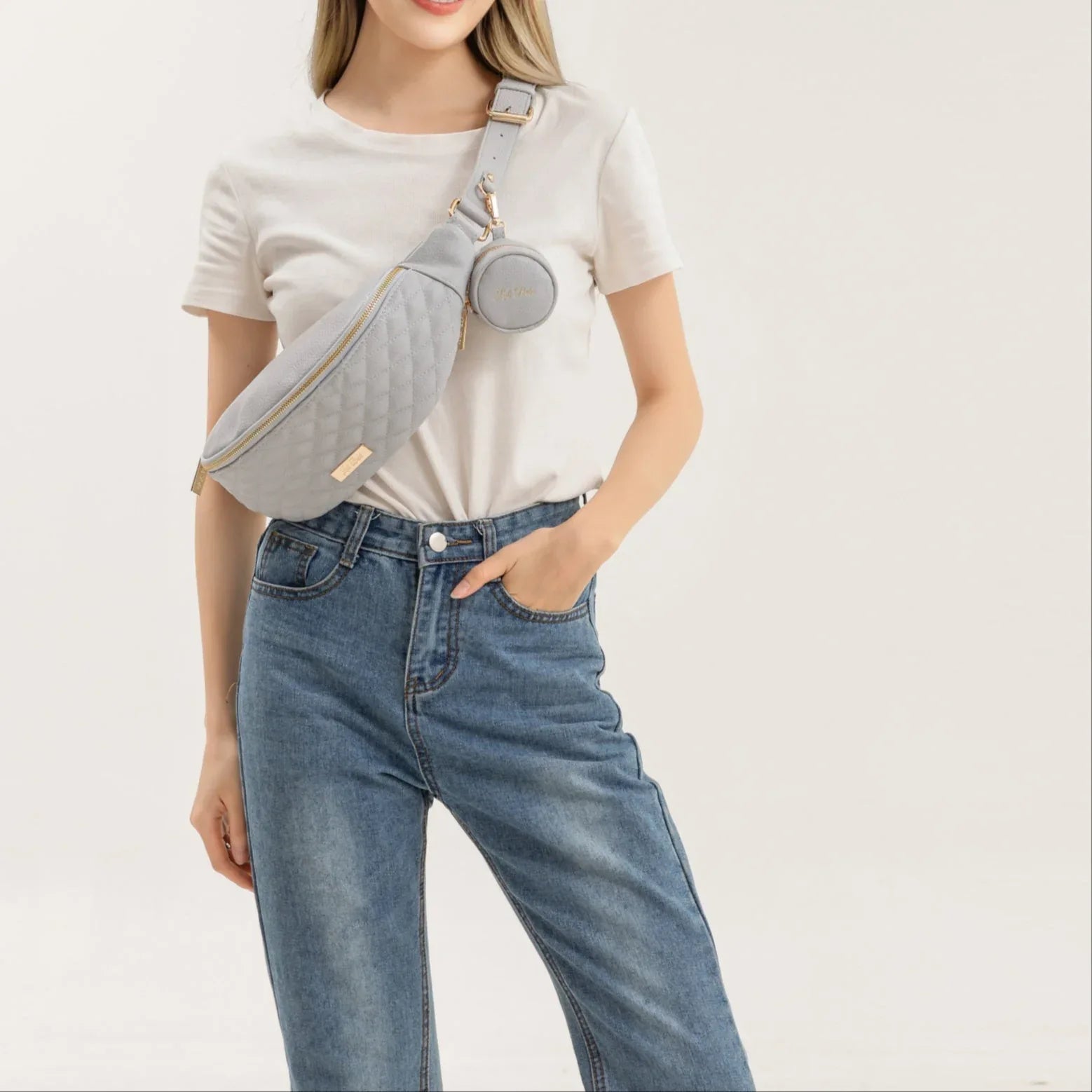 Crossbody Sling Bag | Stone Grey Luli Bebe