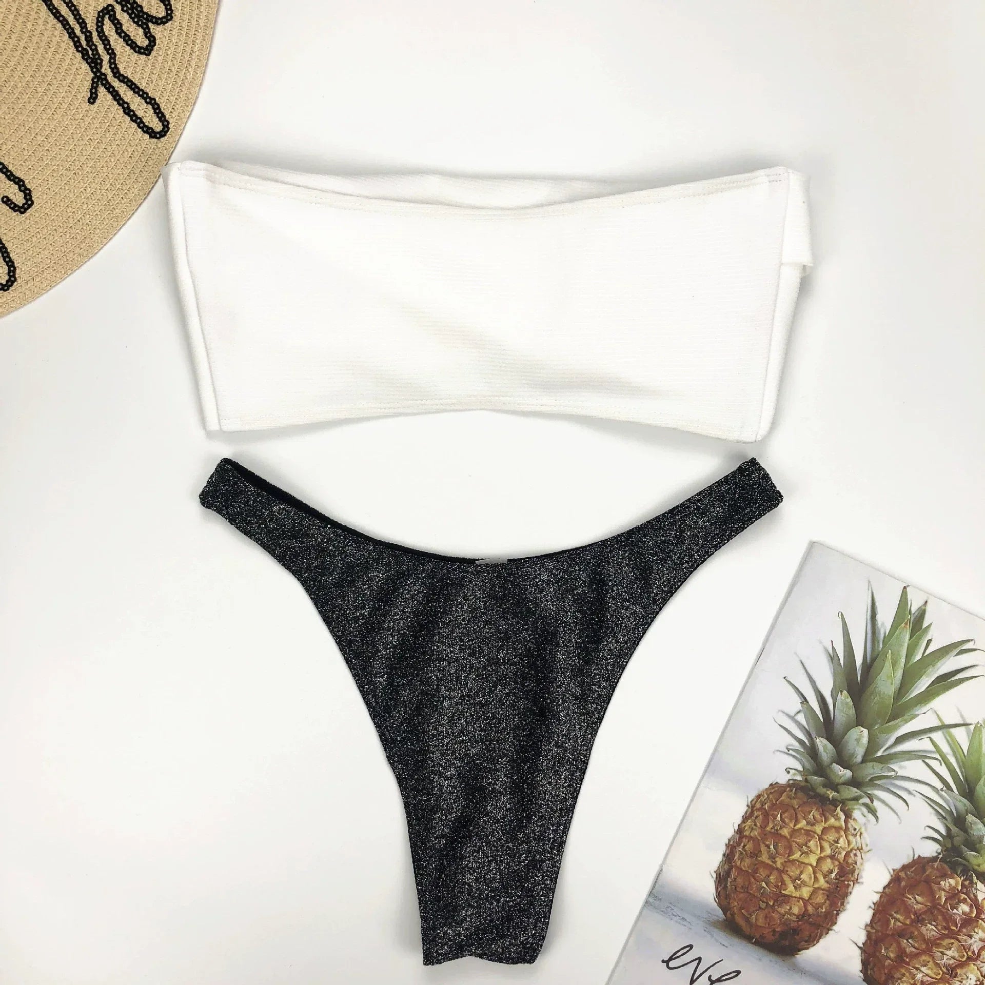 Triangle Split Swimsuit Glittering Sexy Bikini Goddess Holiday Bikini LUXLIFE BRANDS