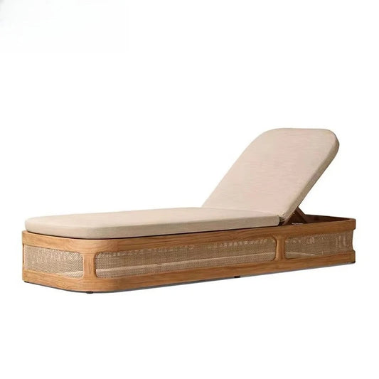 High-end outdoor furniture garden courtyard villa luxury bed leisure hotel swimming pool teak sun bath bed set