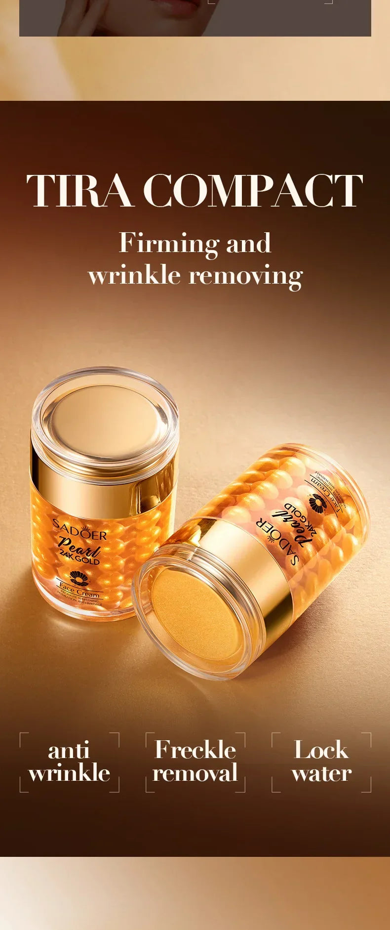 24K Golden Pearl Collagen Hydrating Firming Cream Luxlife Brands