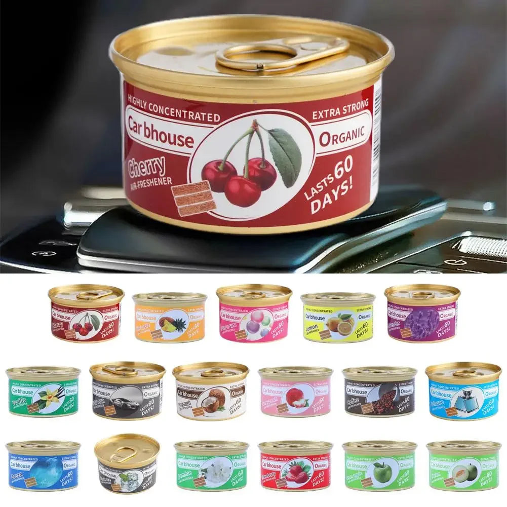 Car Air Freshener Bubble Gum Scent Organic Cans Odor Eliminator Essential Long-Lasting Strong Fragrance For Auto Home Closet Luxlife Brands