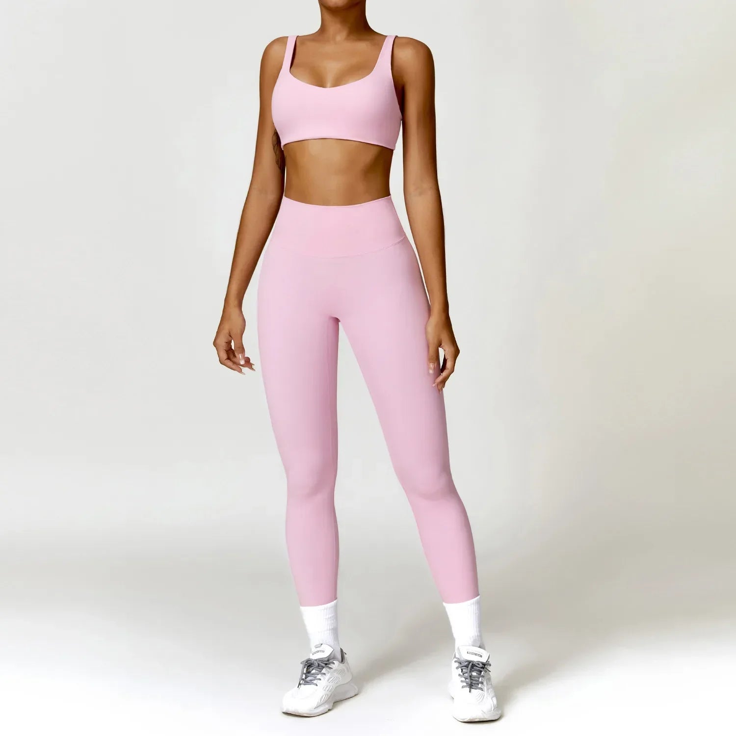 2PCS Yoga Set Women Gym Long Sleeve Sports Suits Fitness Bra Crop Top Workout Clothes Female Athletic Wear Legging Sportswear Luxlife Brands