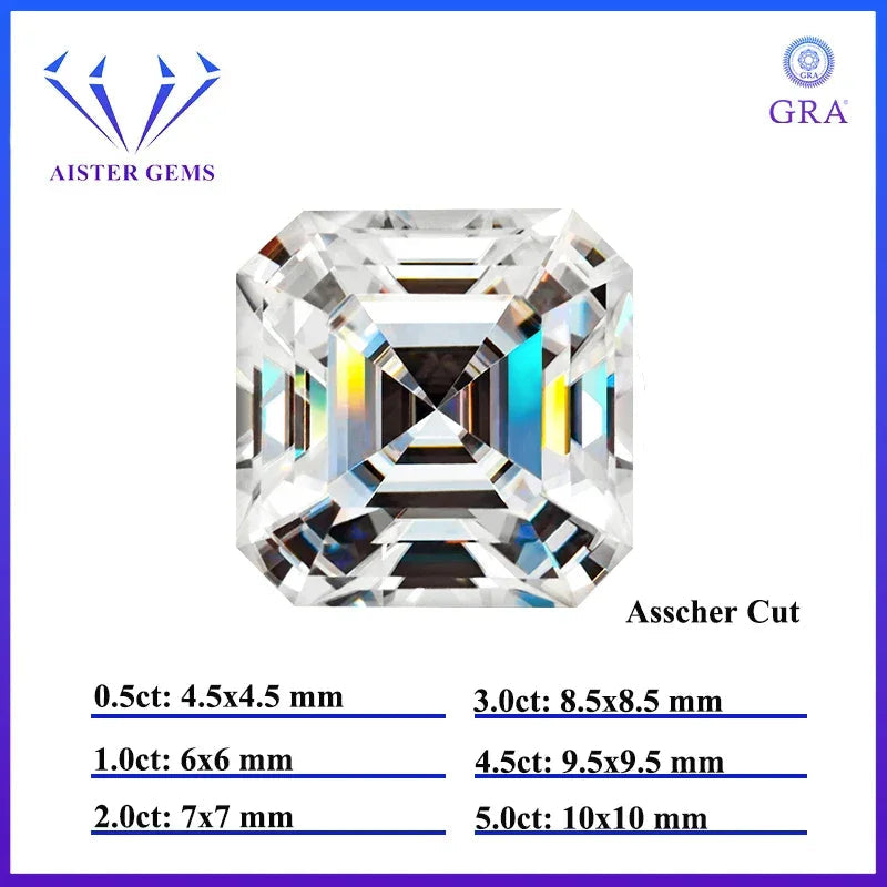 White D Color Moissanite diamonds with GRA Certificate Round Oval Heart Emerald Princess Radiant Cushion Trilliant Marquise Cut Luxlife Brands