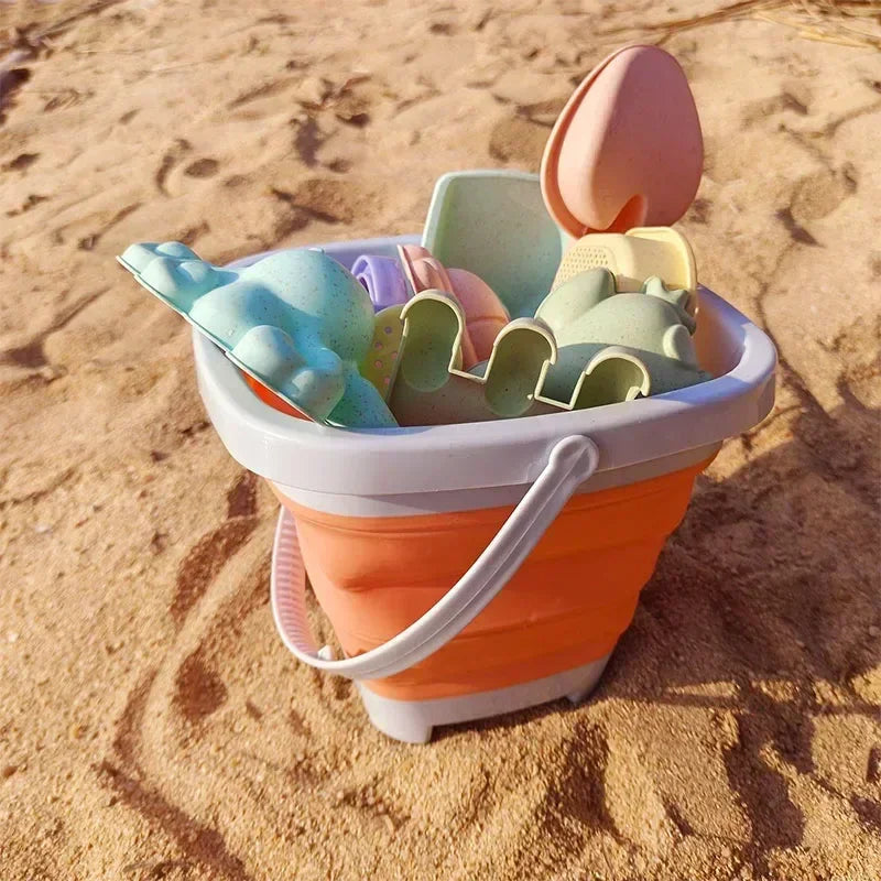 1/11PCS Summer Beach Set Toys for Kids Digging Sand Folding Bucket Watering Bottle Shovels Children Beach Water Game Toys Tools
