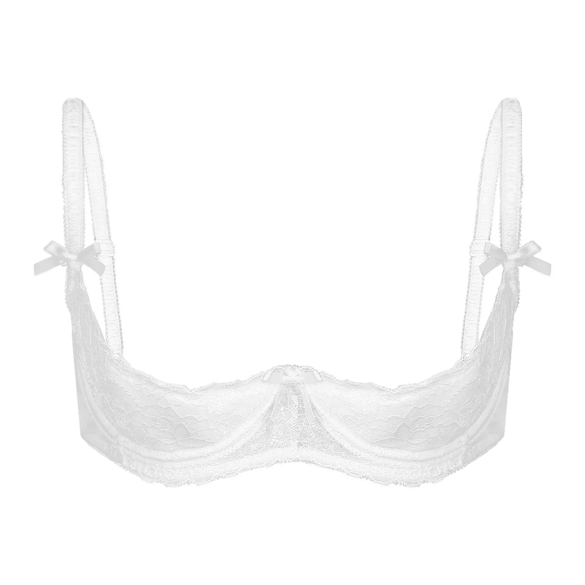 Lace Underwire Half-Cup Push-Up Bra