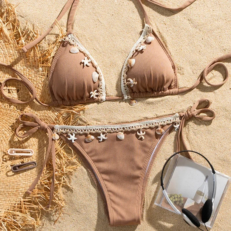 Sexy White Bikinis Women's Swimwear Female Swimsuit For Swimming Wear Bathing Suits Brazilian Bikini Set Beachwear Pool Bather Luxlife Brands