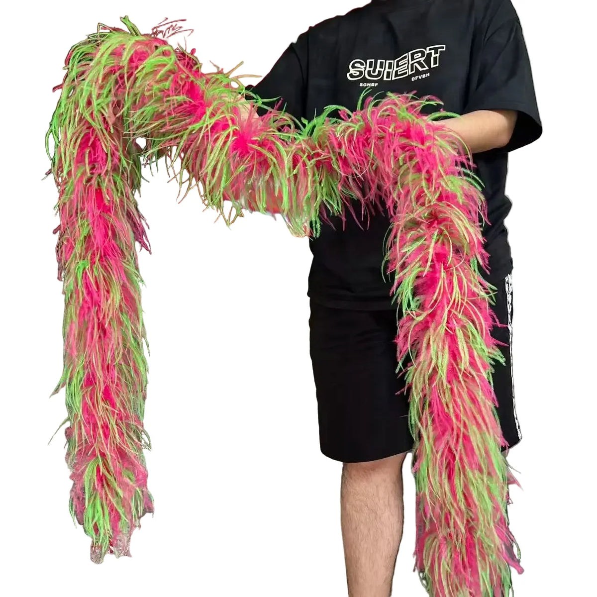 Mixed Color Ostrich Feather Boa & Shawl (2 Meters)