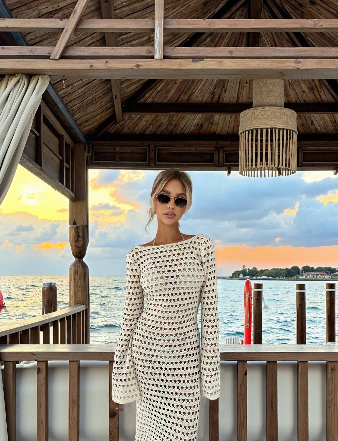 Bali Bell Sleeve Beach Maxi Dress Luxlife Brands