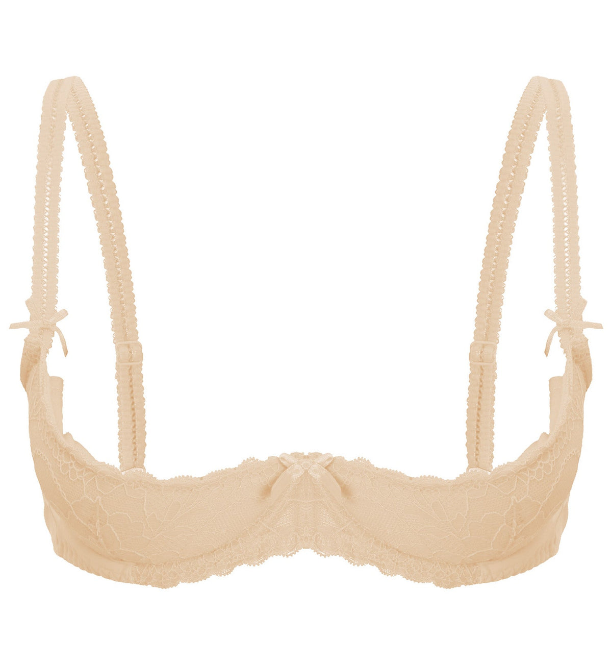 Lace Underwire Half-Cup Push-Up Bra