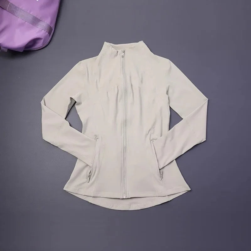Women's Slim Fit Yoga Zip Top Luxlife Brands